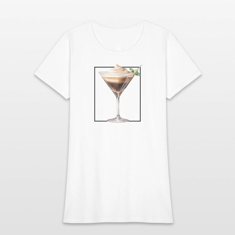 Espresso Martini Watercolour Minimalist Glass