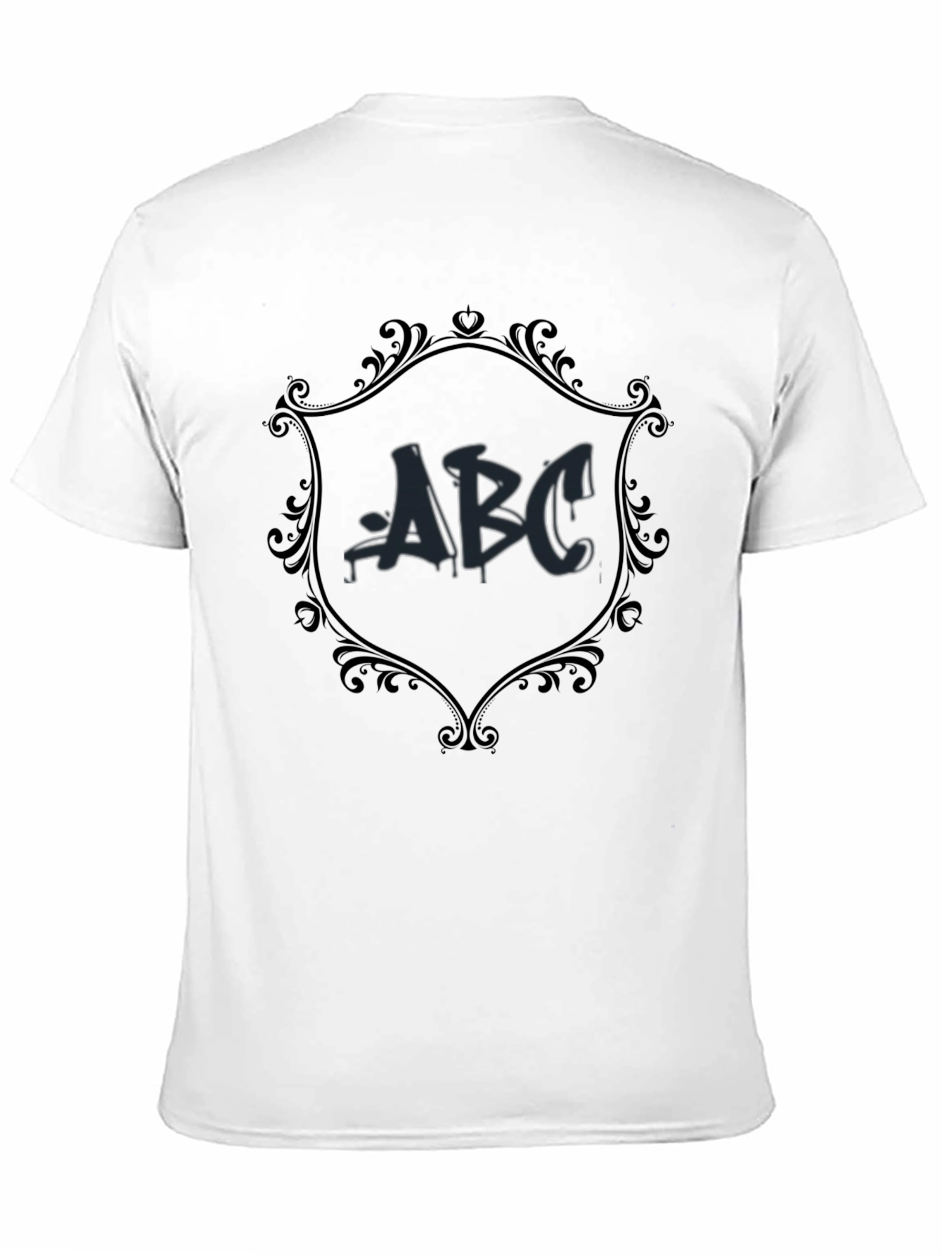 ABC Graffiti Design Black T-Shirt