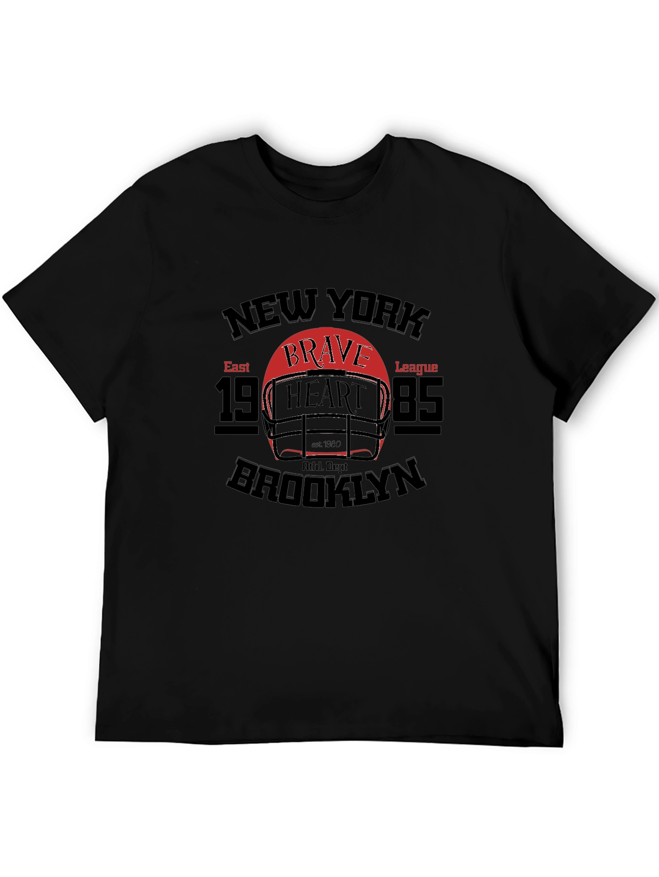 New York Brooklyn Brave Heart Football T-Shirt