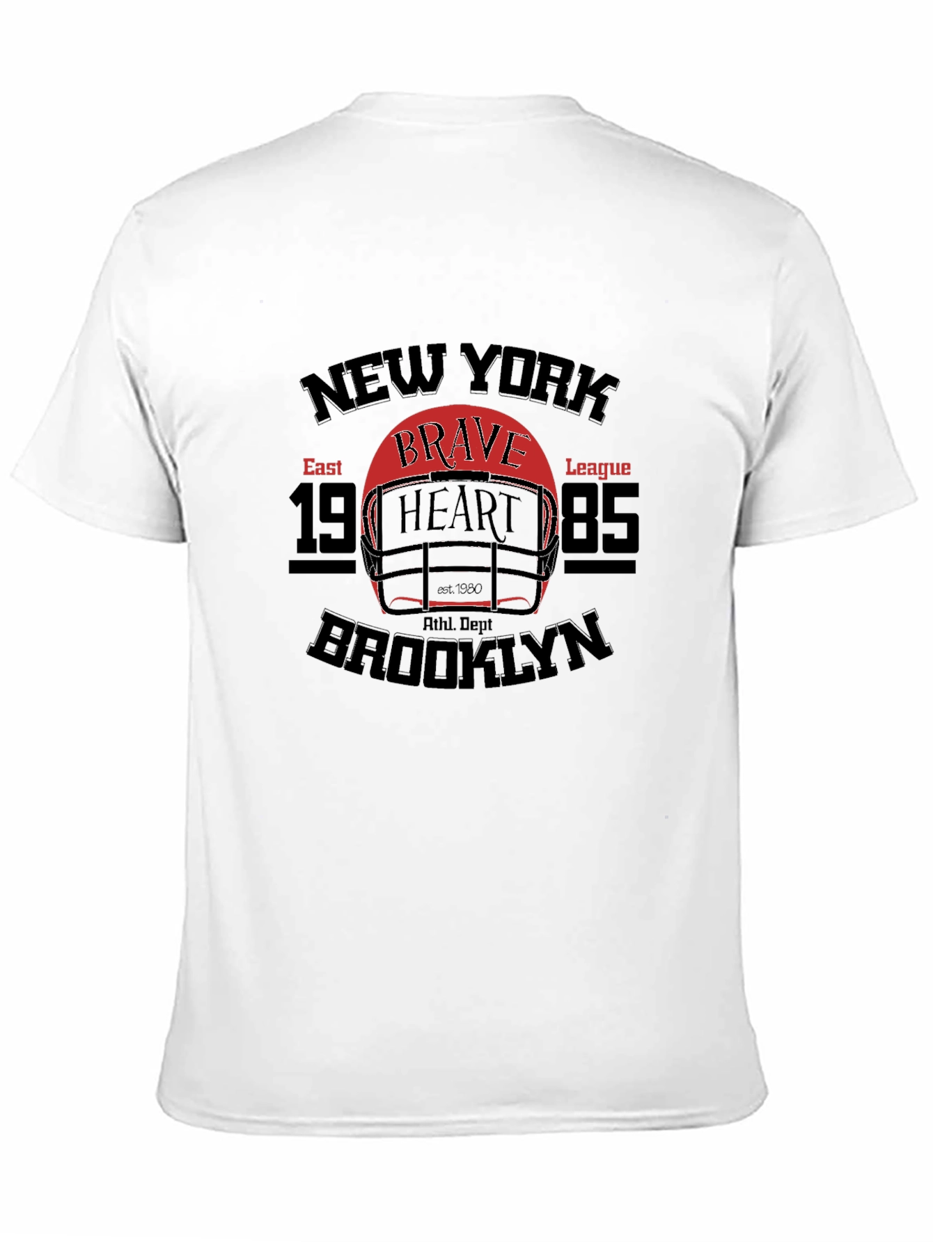 New York Brooklyn Brave Heart Football T-Shirt