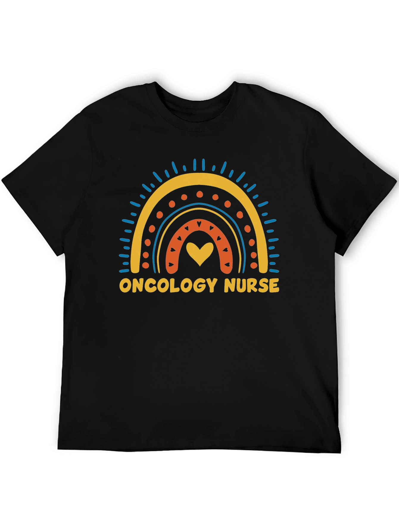 Oncology Nurse Rainbow Graphic T-Shirt
