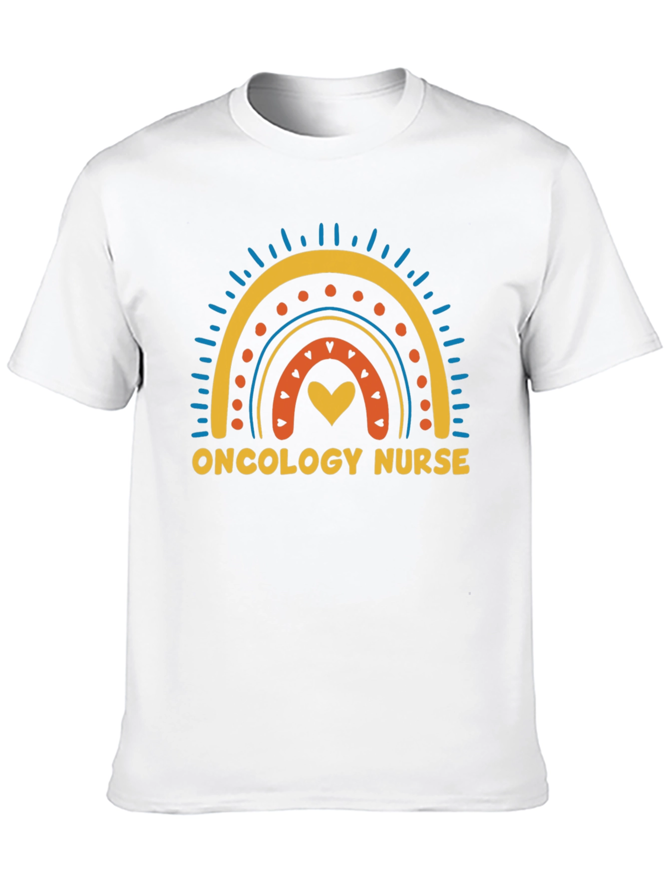 Oncology Nurse Rainbow Graphic T-Shirt