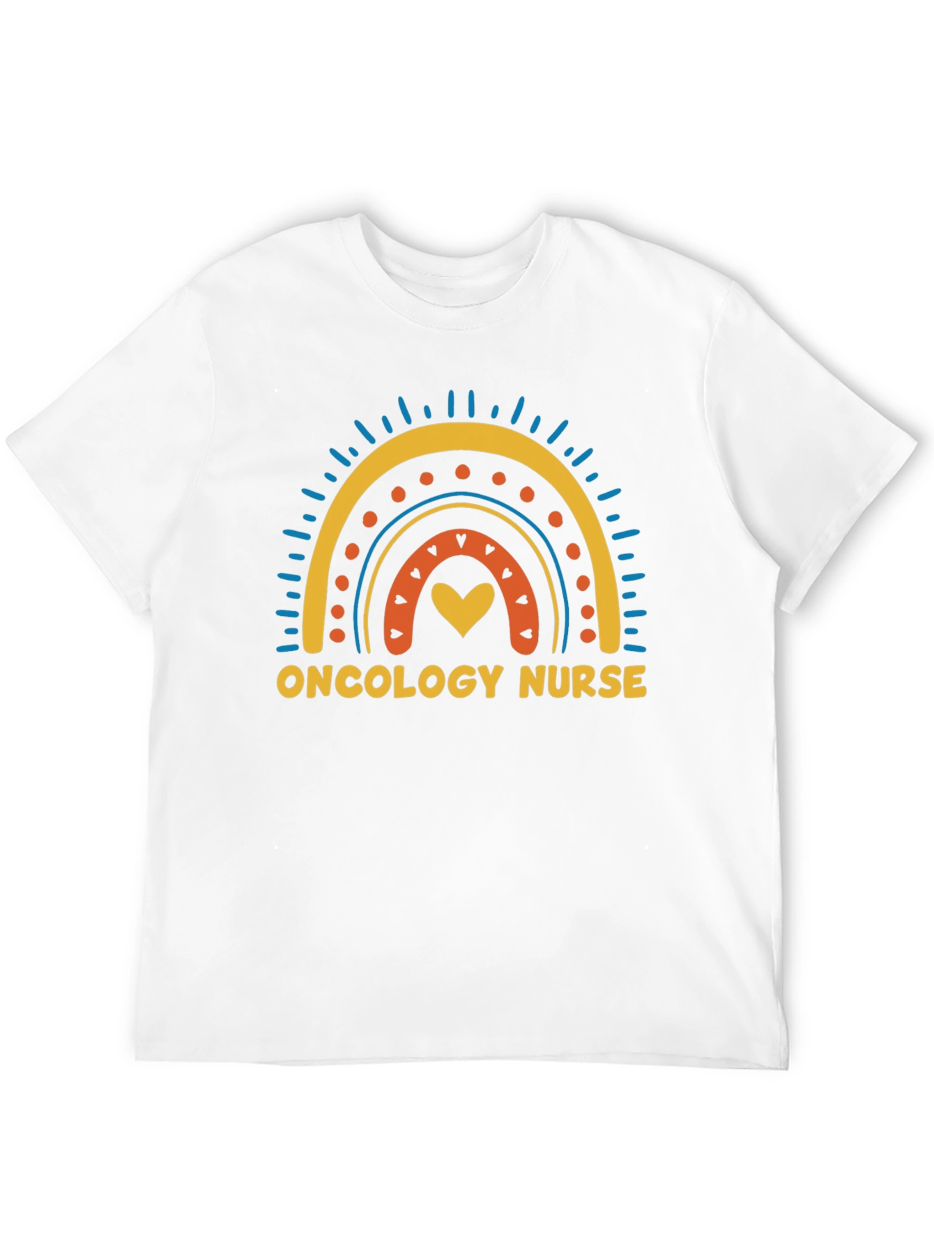 Oncology Nurse Rainbow Graphic T-Shirt