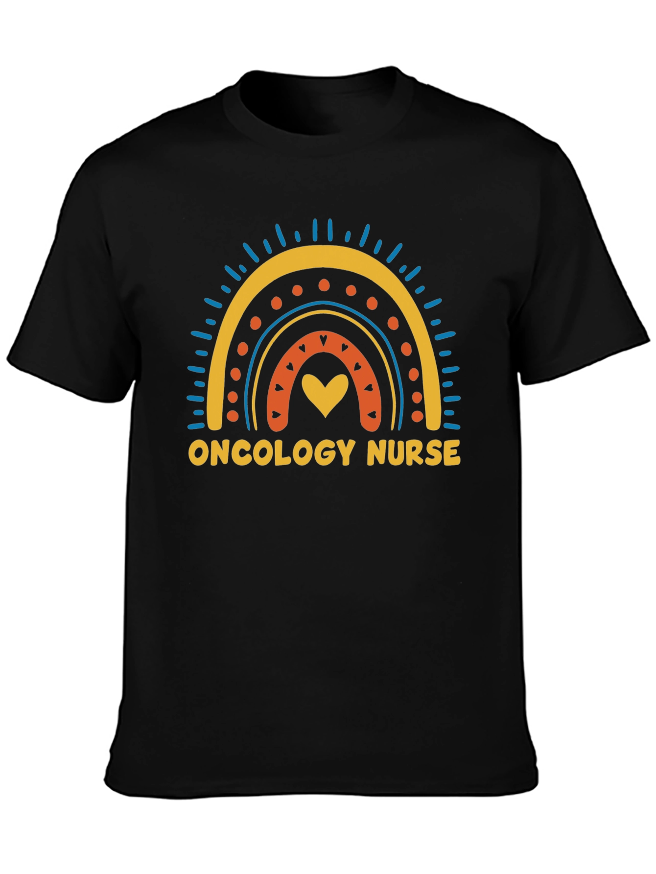 Oncology Nurse Rainbow Graphic T-Shirt