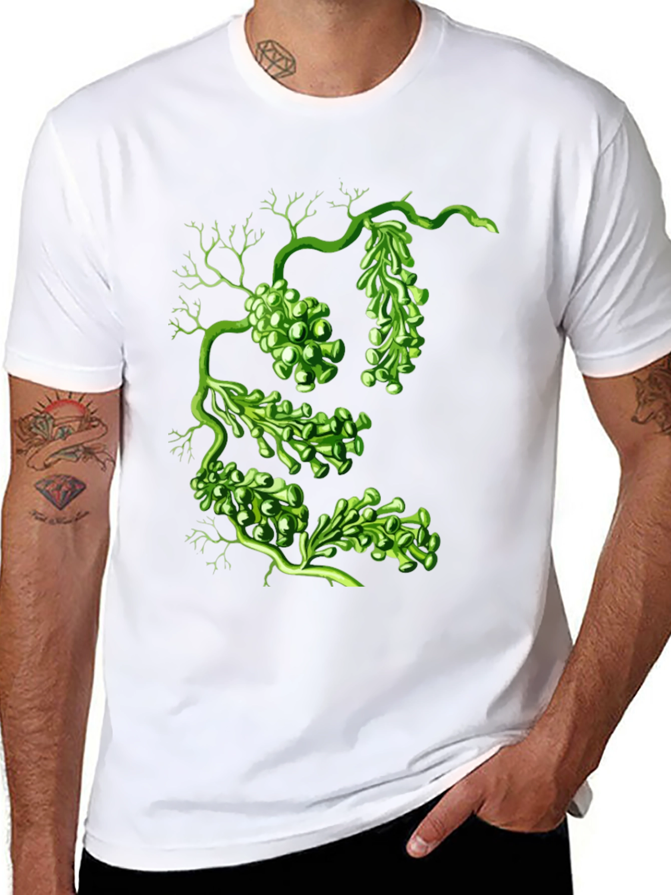 Sea Grape Graphic Tee - Black Cotton Shirt