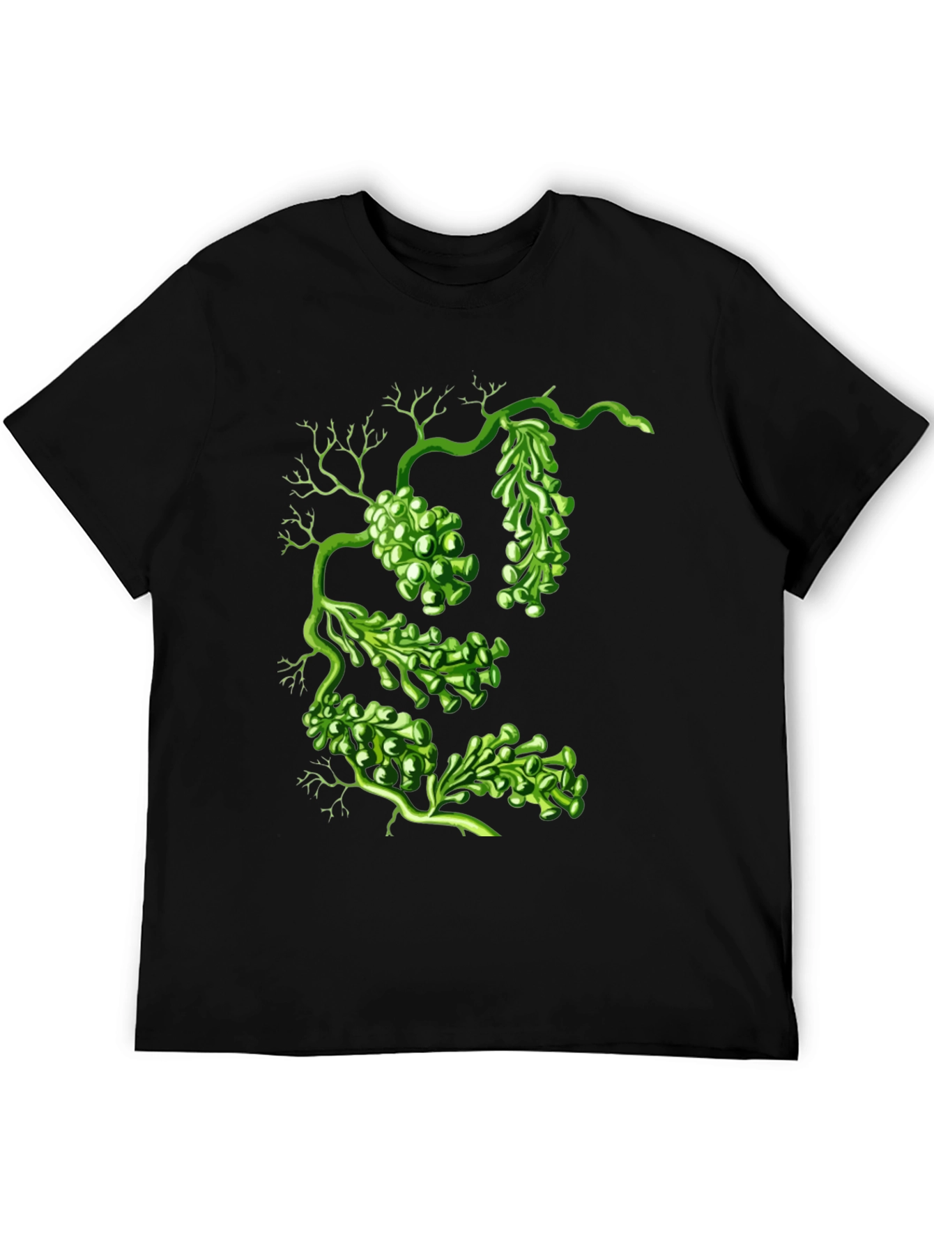 Sea Grape Graphic Tee - Black Cotton Shirt