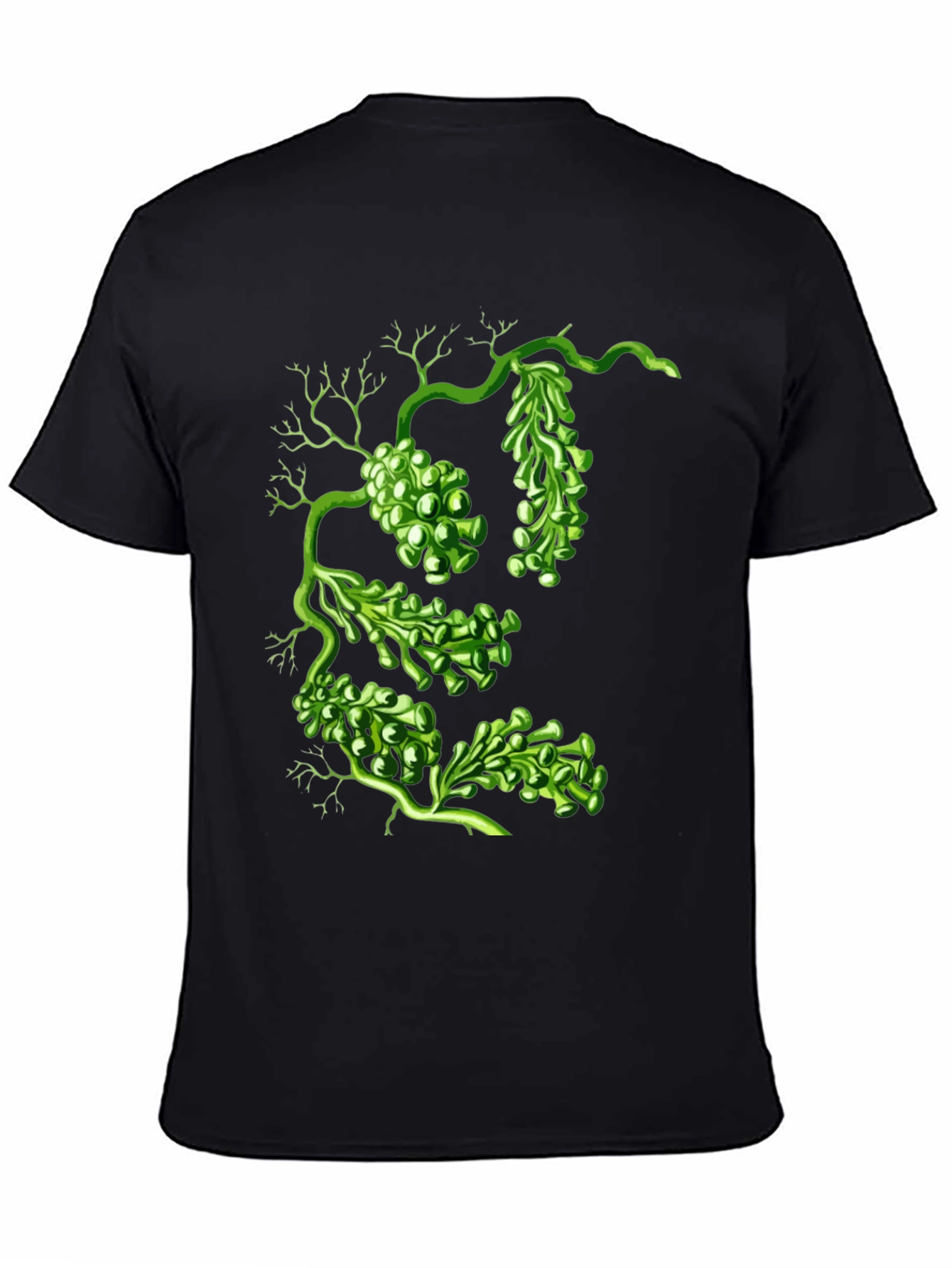 Sea Grape Graphic Tee - Black Cotton Shirt