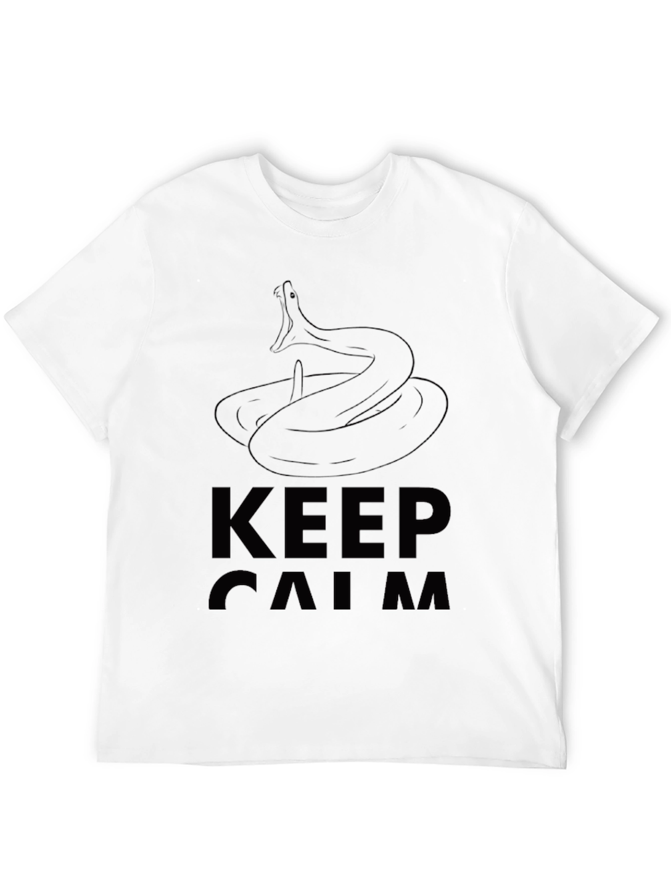 Keep Calm Snake T-Shirt - Black