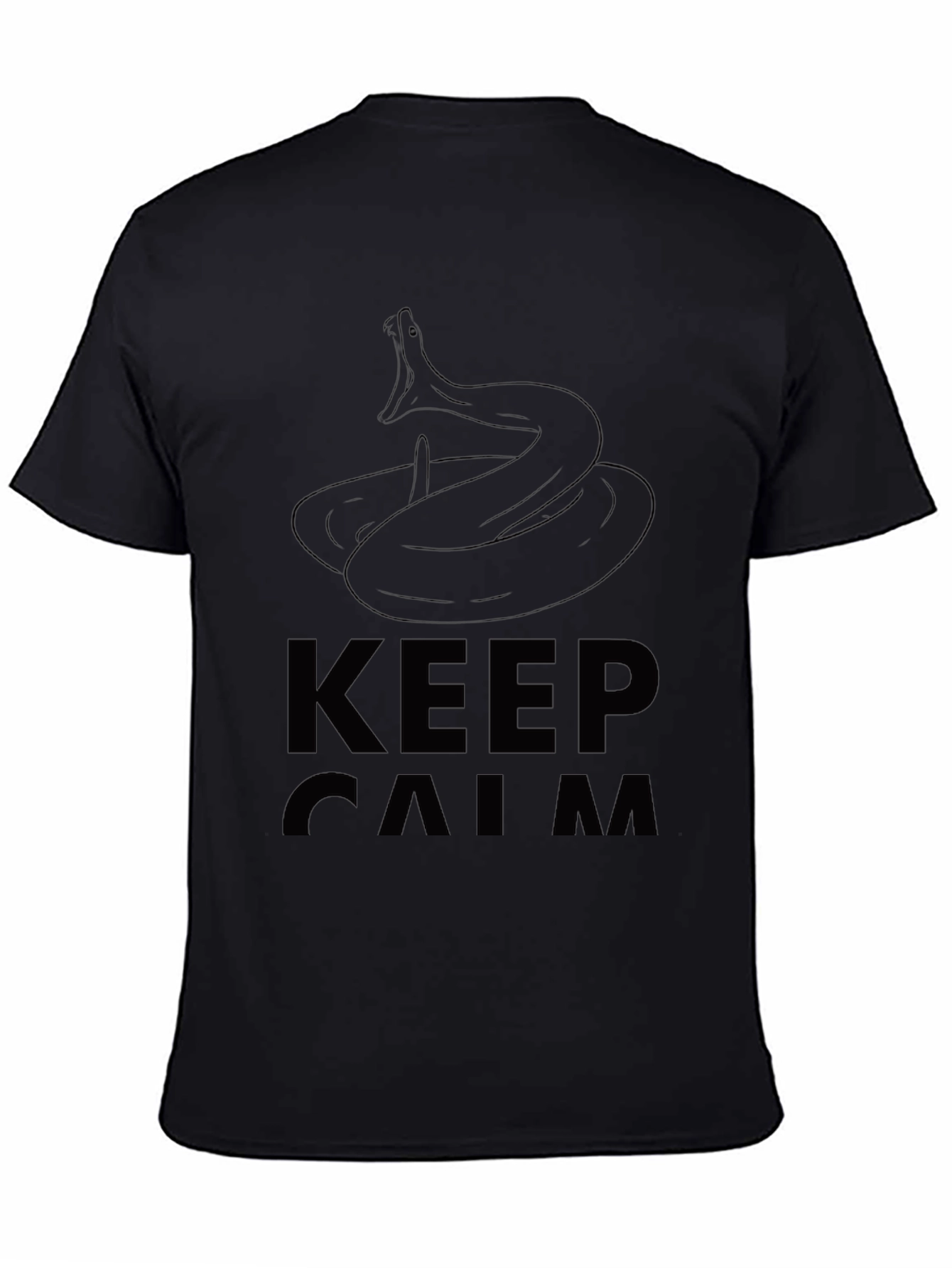 Keep Calm Snake T-Shirt - Black