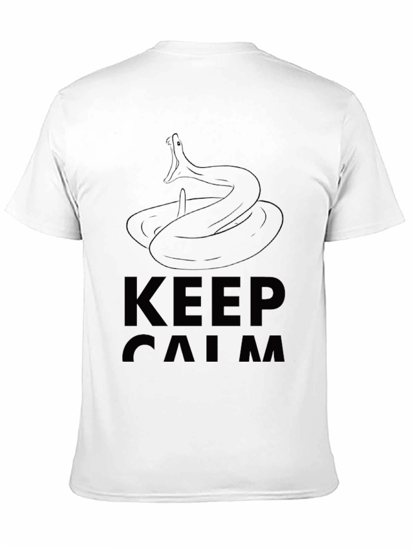 Keep Calm Snake T-Shirt - Black