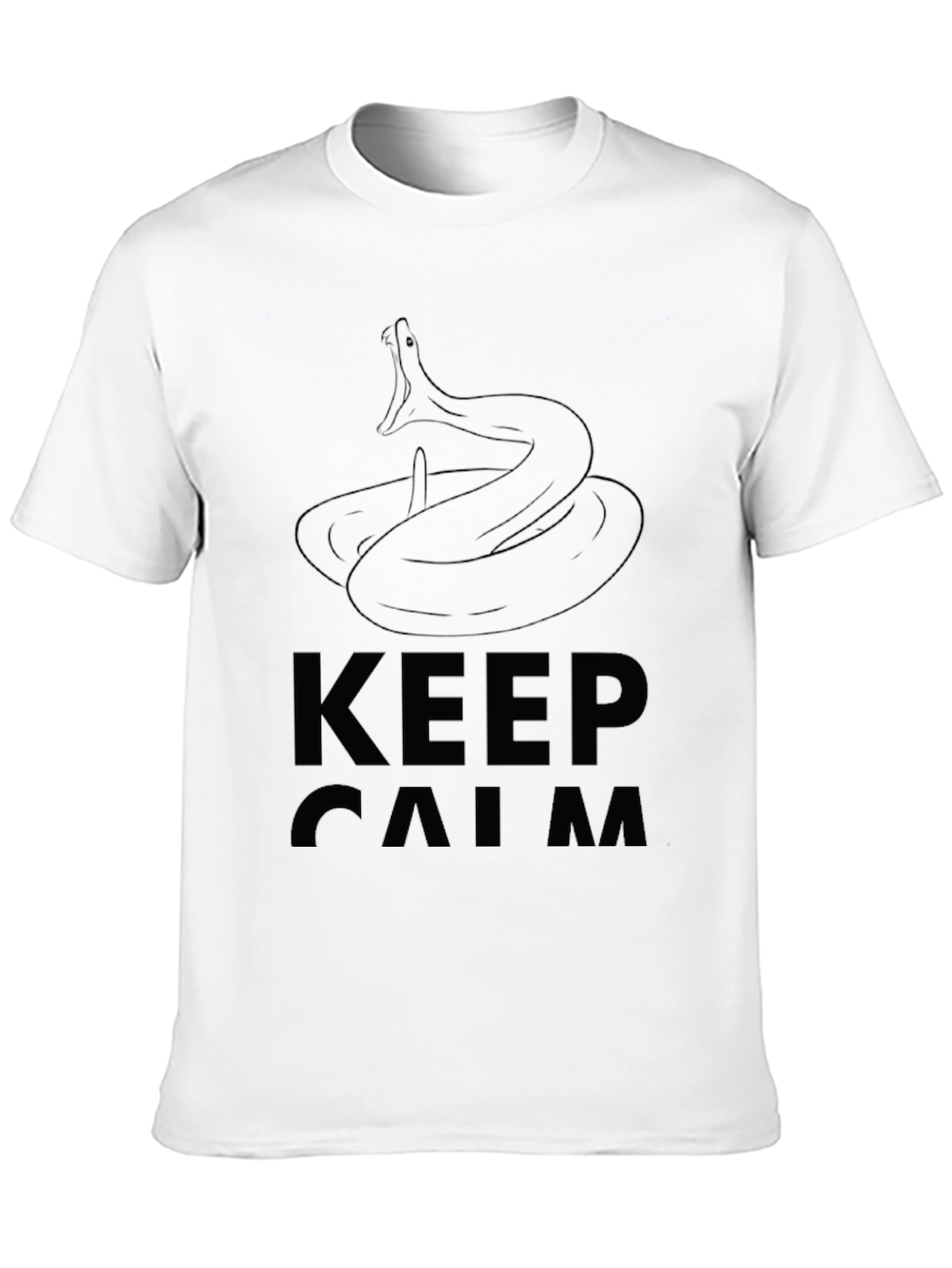 Keep Calm Snake T-Shirt - Black