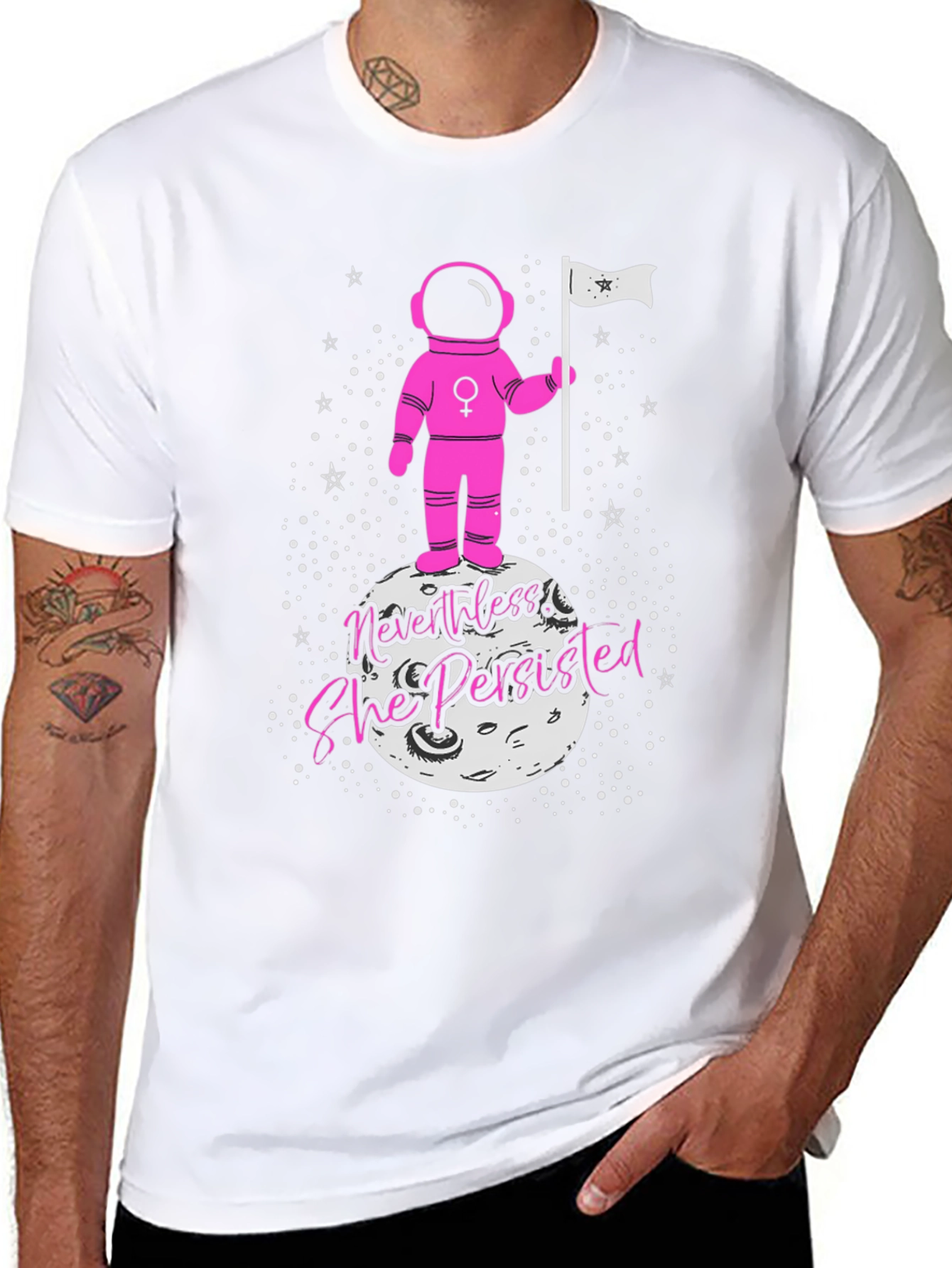 Nevertheless She Persisted Astronaut Graphic Tee