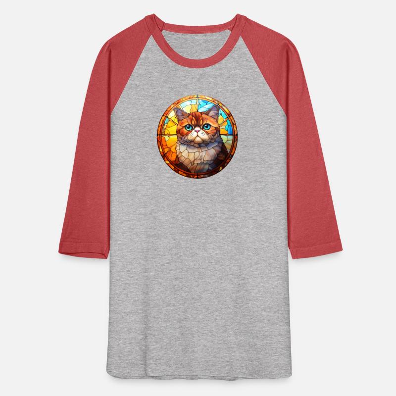 Exotic Shorthair cat in stained glass