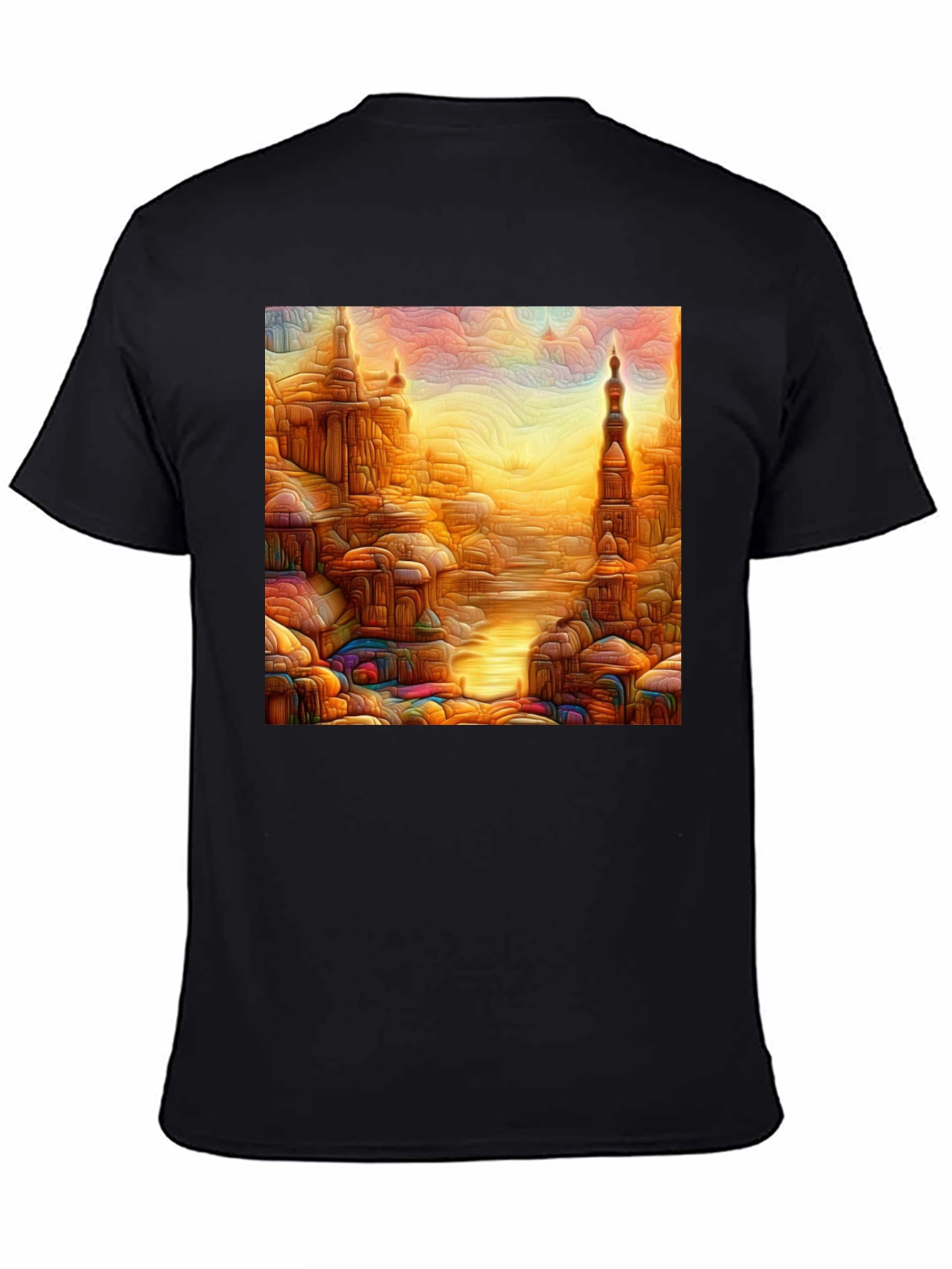 Vivid Cityscape T-Shirt - Artistic Graphic Tee