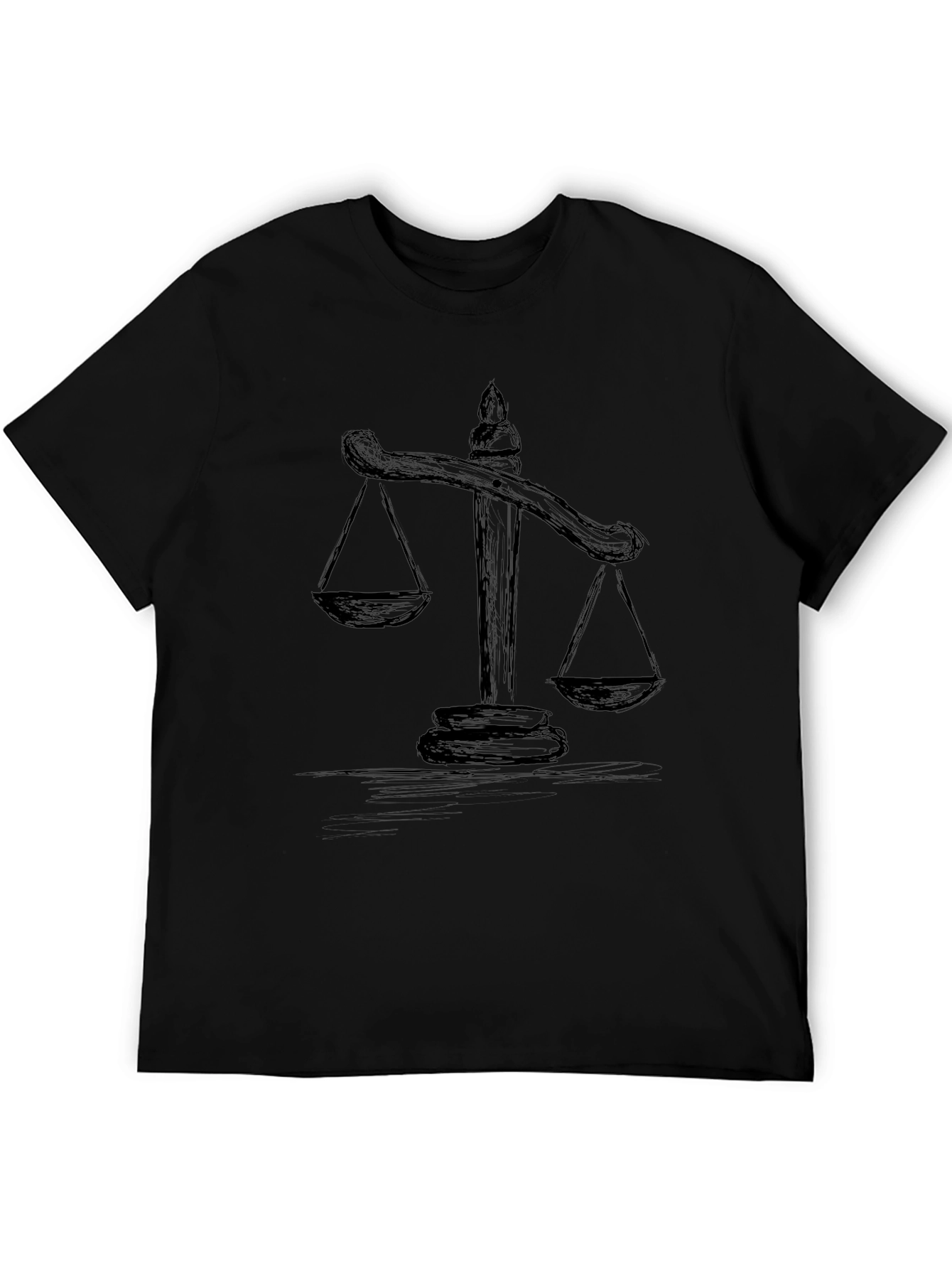 Justice Scales Graphic Tee - Classic Black T-Shirt