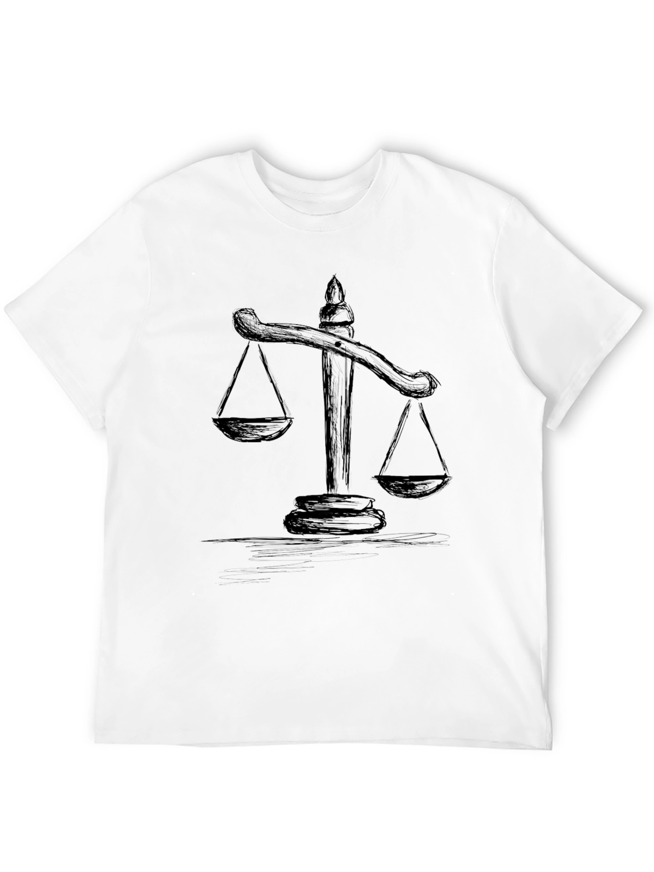 Justice Scales Graphic Tee - Classic Black T-Shirt