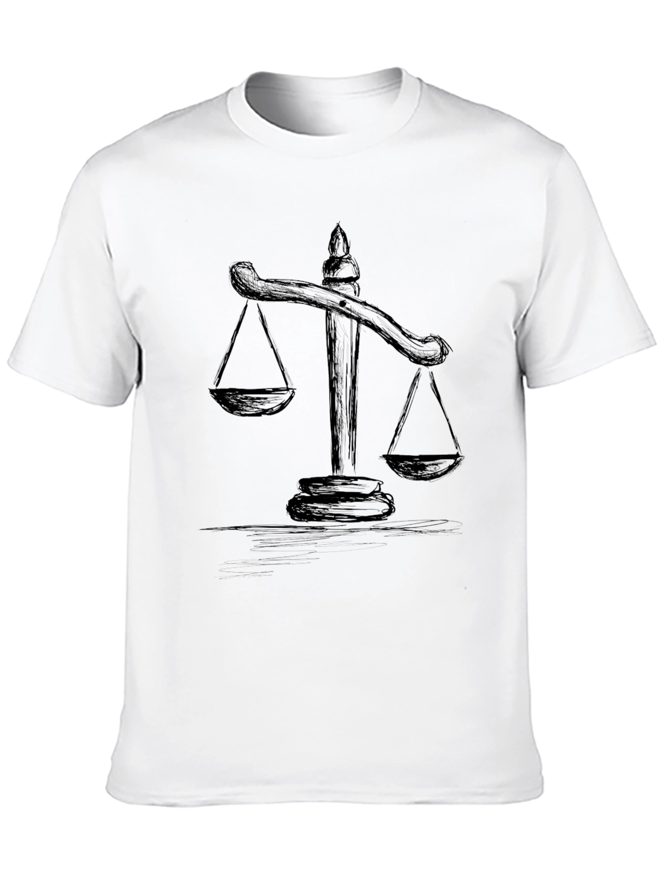 Justice Scales Graphic Tee - Classic Black T-Shirt