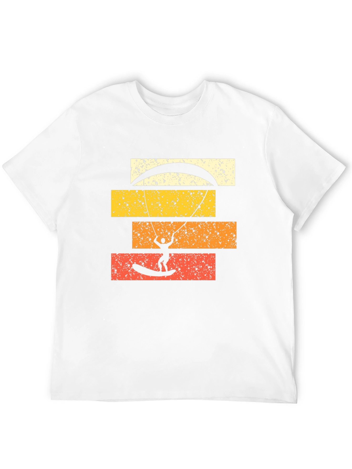 Retro Kitesurfing Graphic Tee - Black