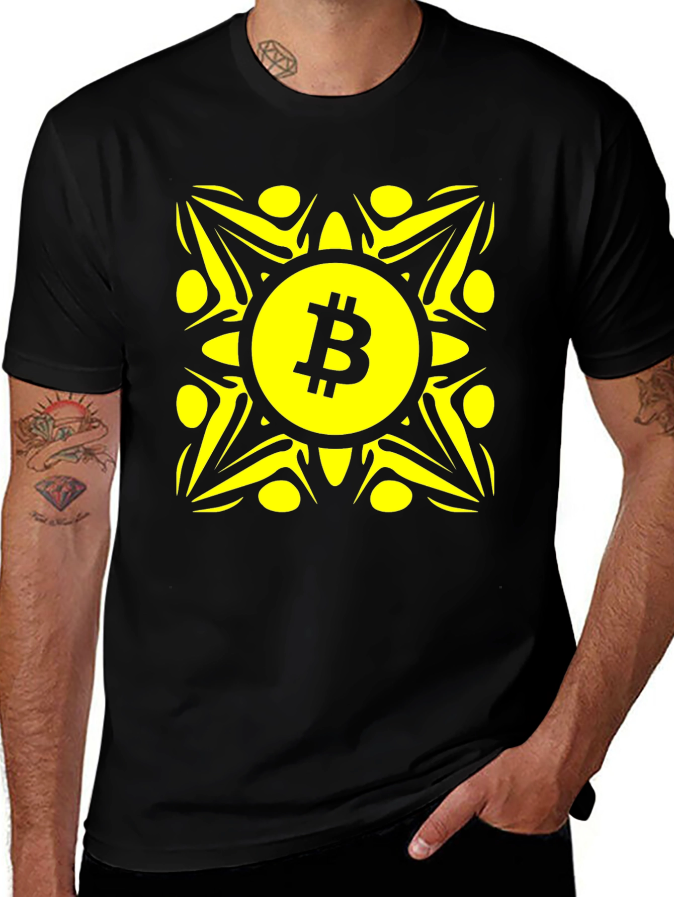Bitcoin Mandala T-Shirt - Crypto Currency Tee