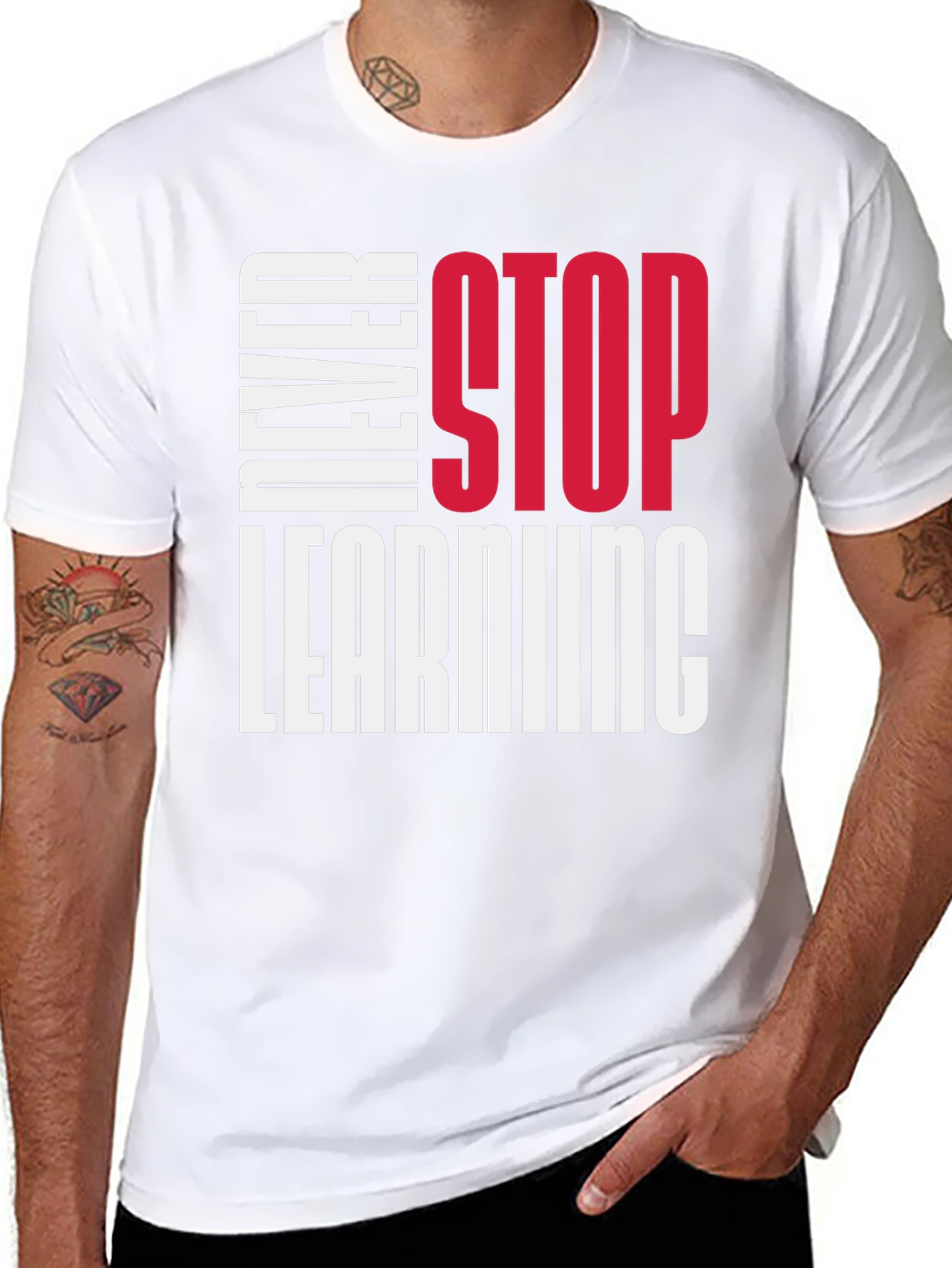 Never Stop Learning Graphic T-Shirt