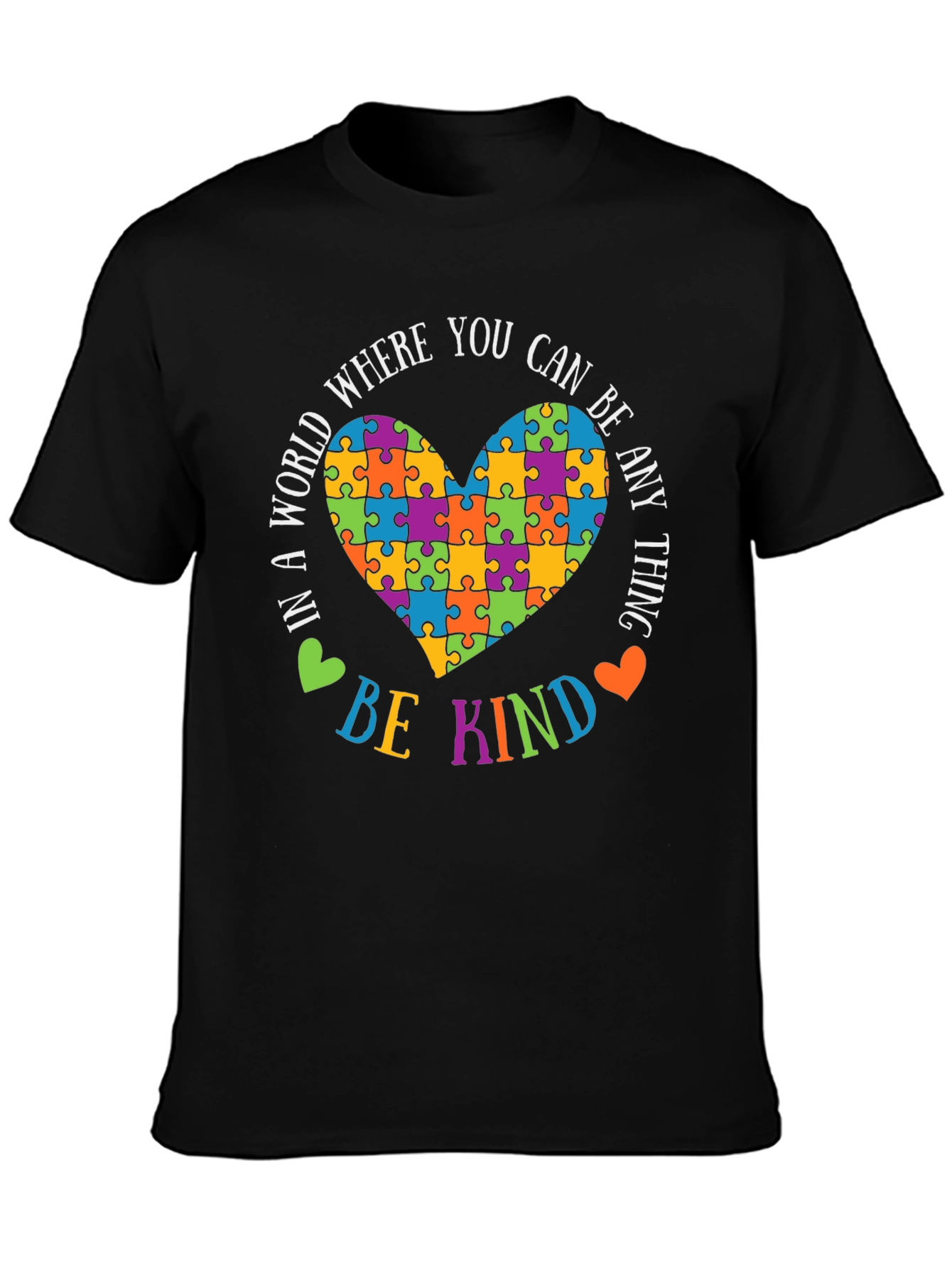 Autism Awareness T-Shirt: Be Kind Puzzle Heart