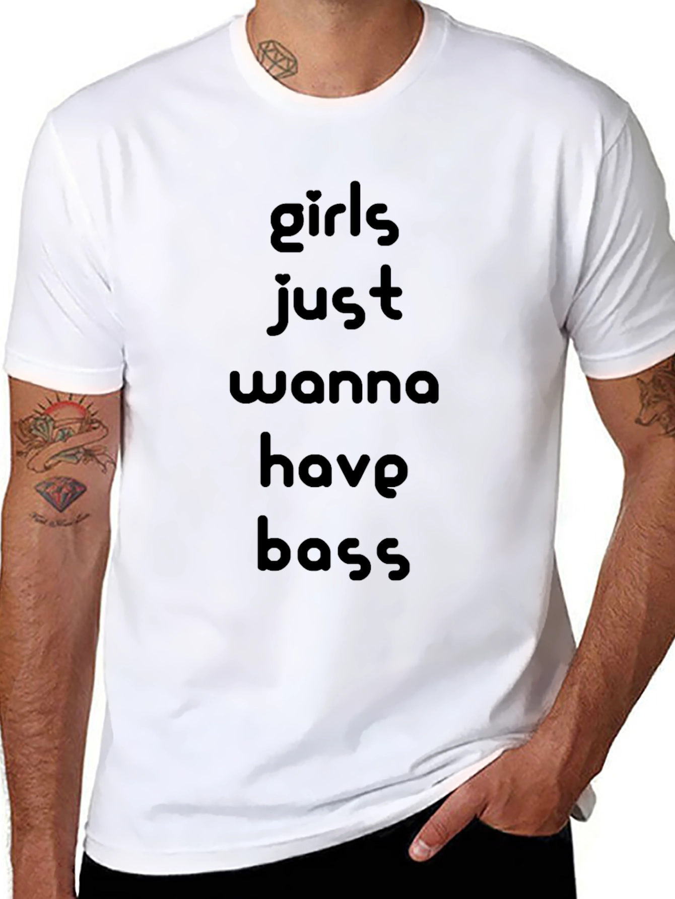 Girls Just Wanna Have Bass T-Shirt - Black