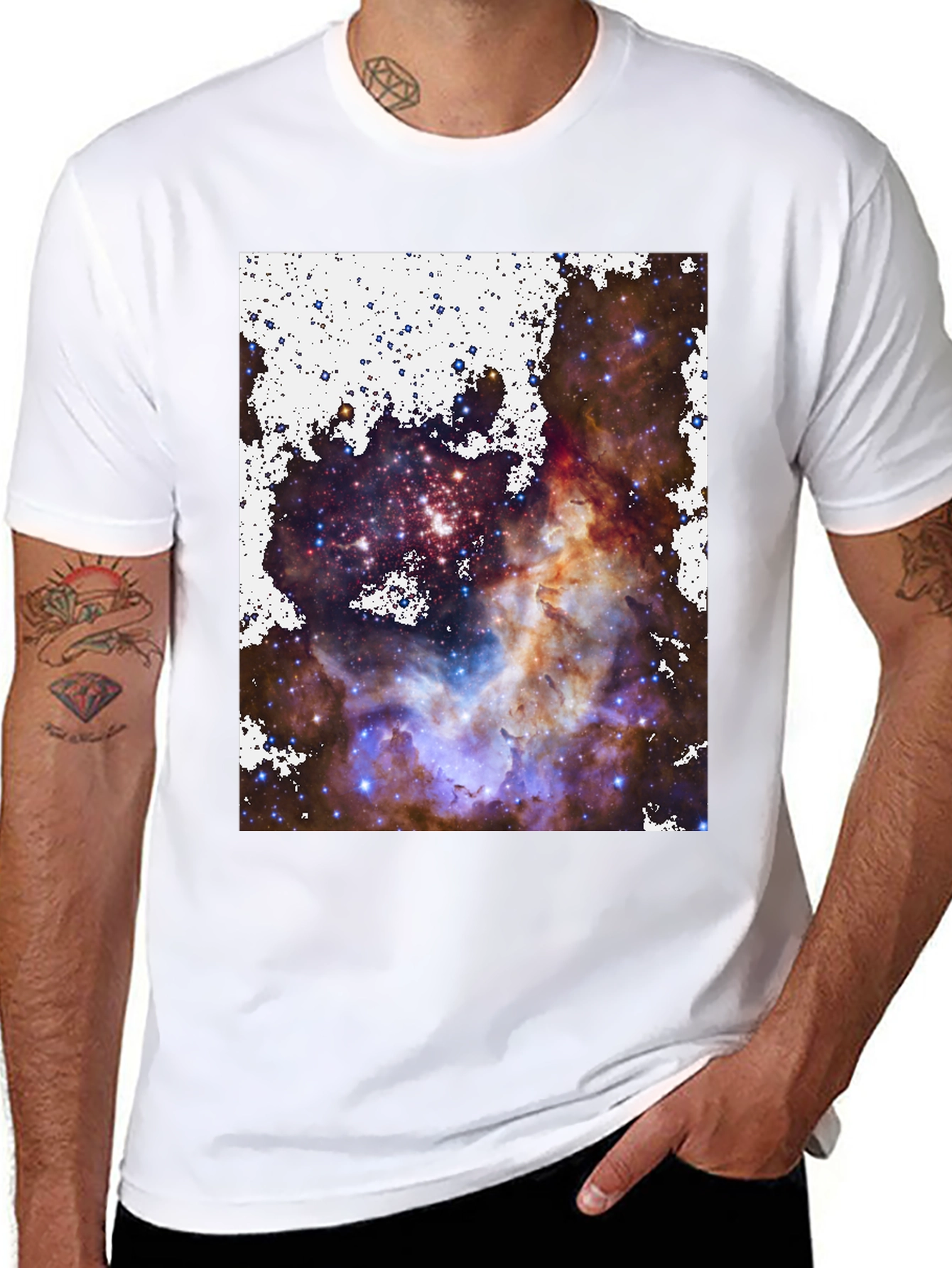 Nebula Print Tee - Cosmic Style