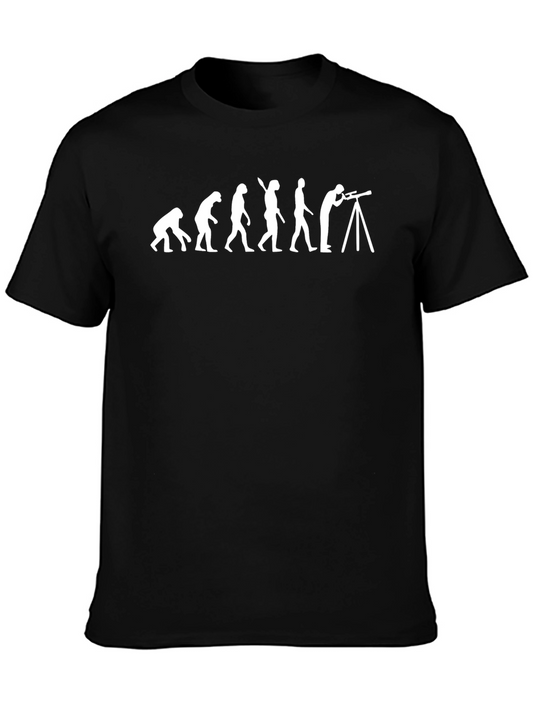 Evolution of Stargazing Black T-Shirt