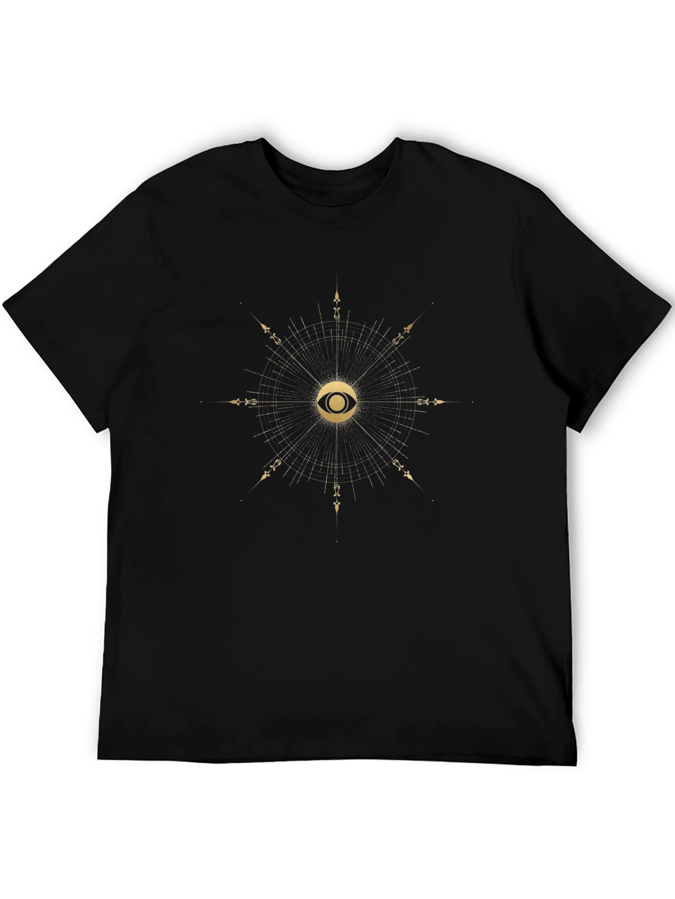 Eye Compass Graphic Tee - Black Cotton T-Shirt