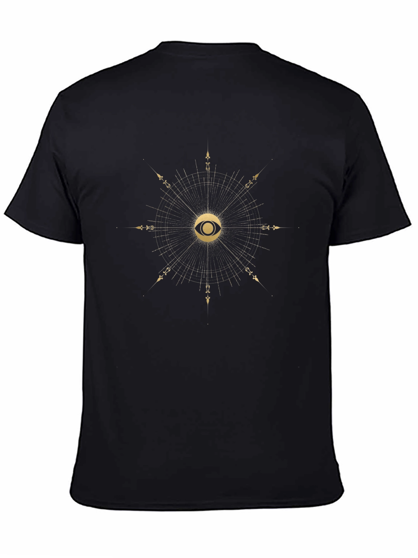 Eye Compass Graphic Tee - Black Cotton T-Shirt