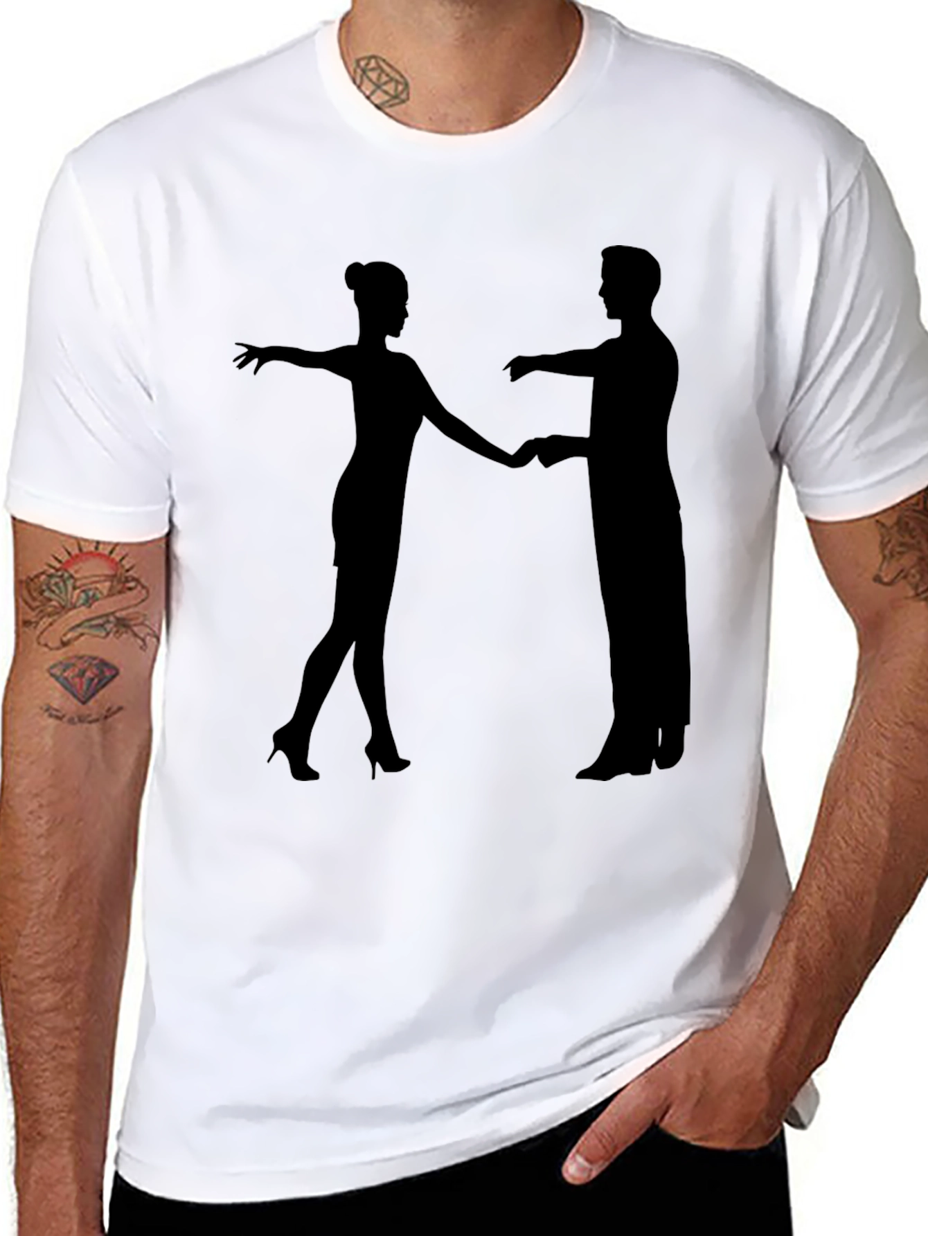 Dancing Duo Black T-Shirt