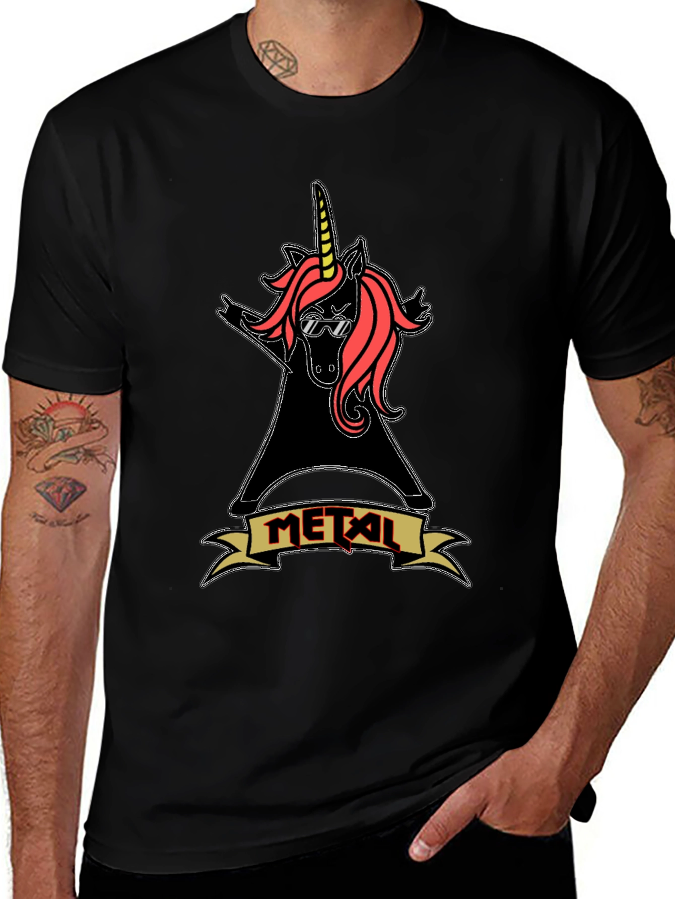 Metal Unicorn T-Shirt Rock Music