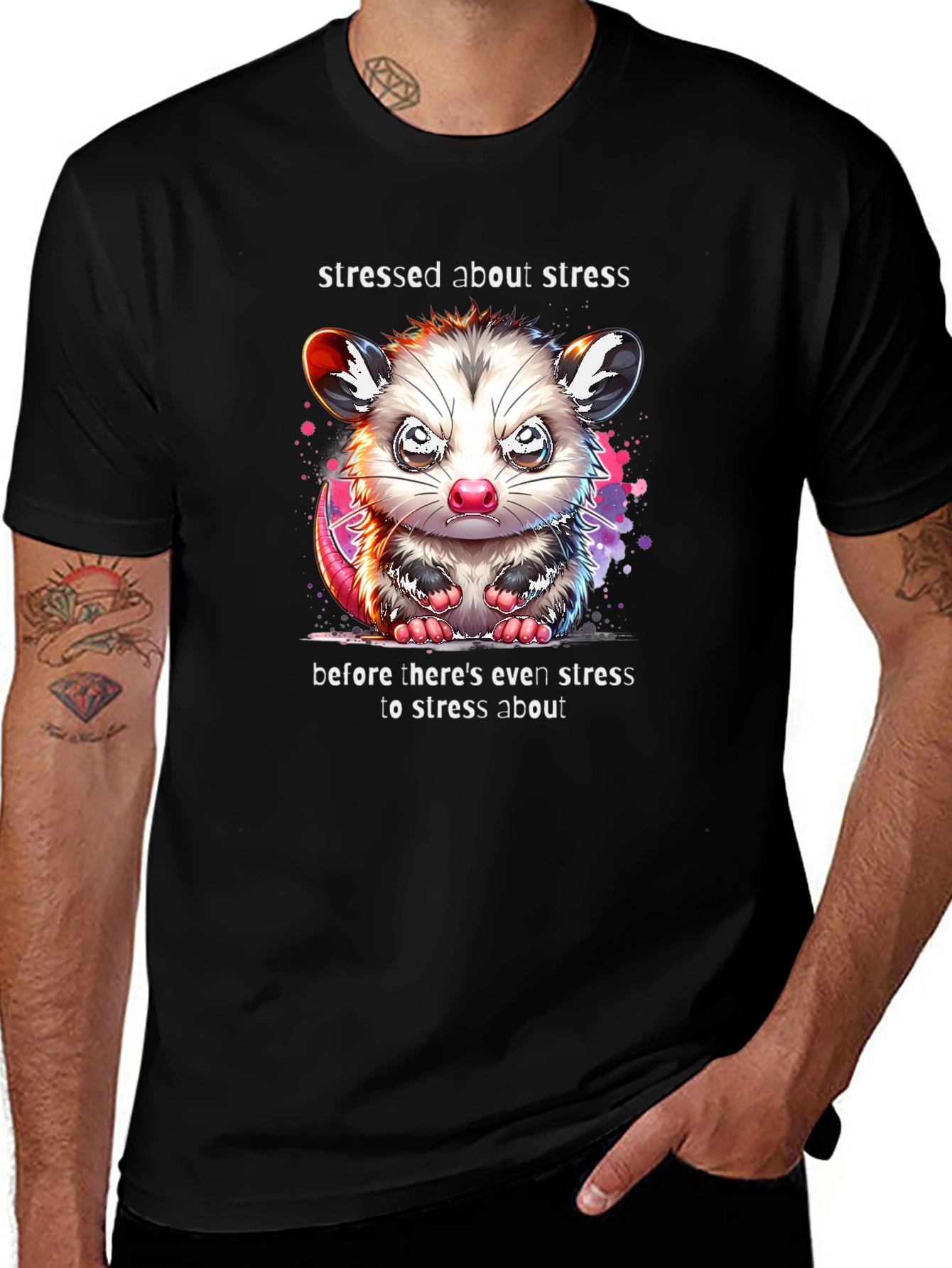 Stressed Opossum T-Shirt - Before Stress Even Exists