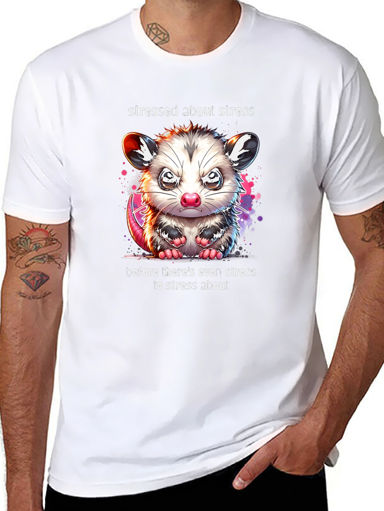 Stressed Opossum T-Shirt - Before Stress Even Exists
