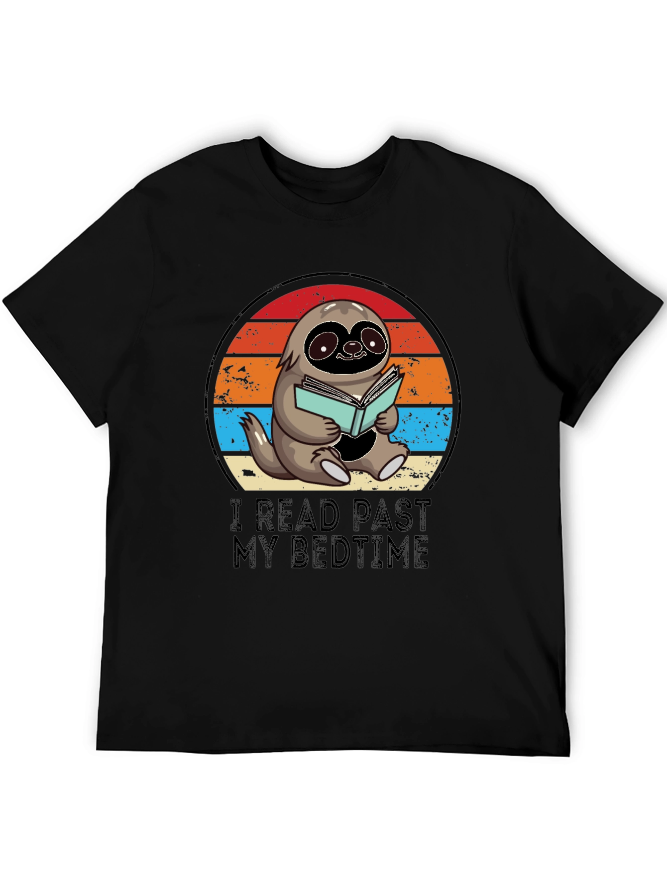 Funny Sloth Reading T-Shirt