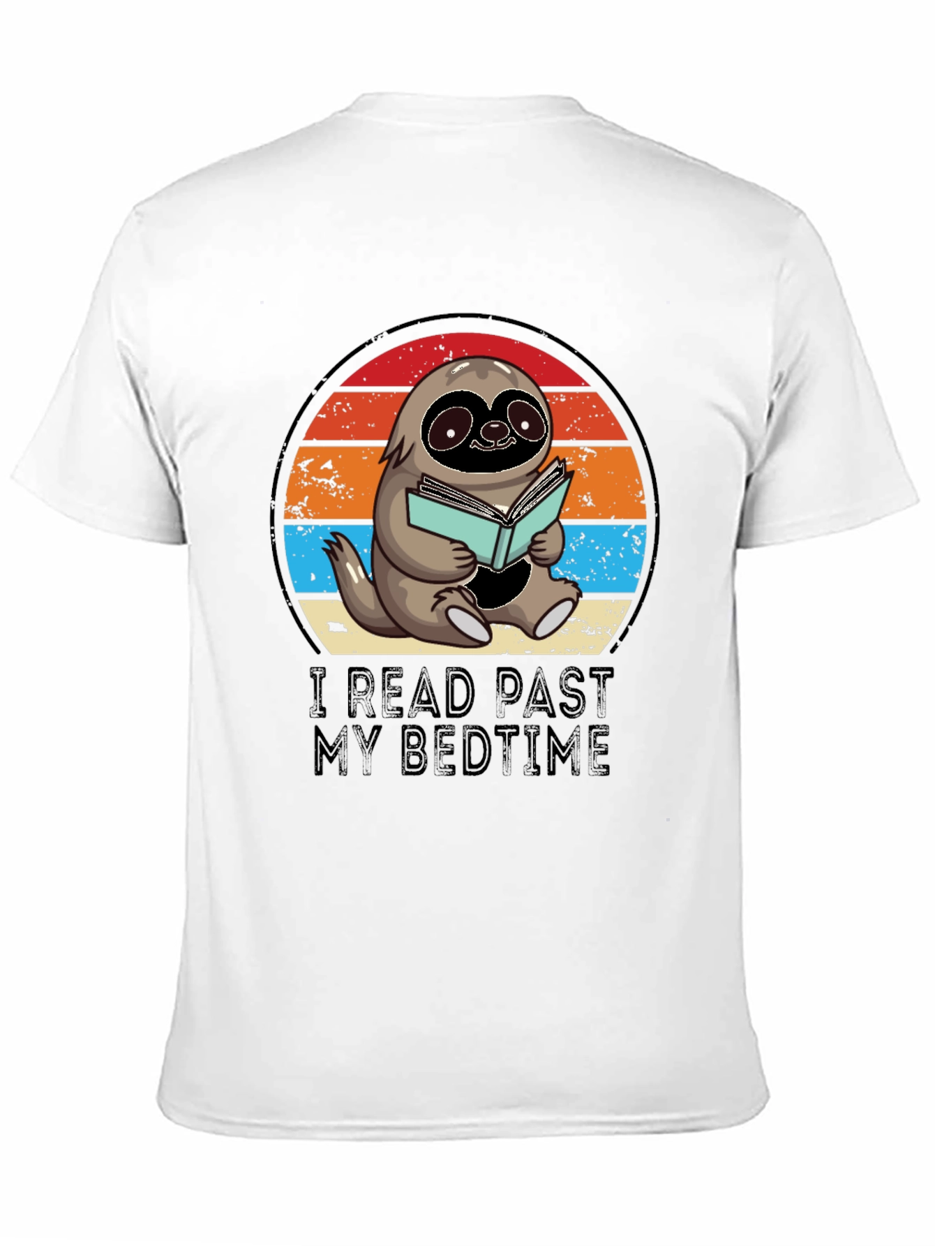 Funny Sloth Reading T-Shirt