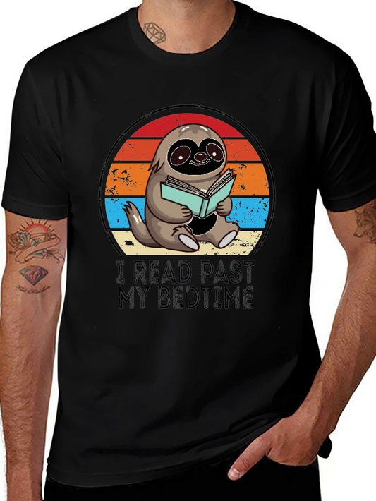 Funny Sloth Reading T-Shirt