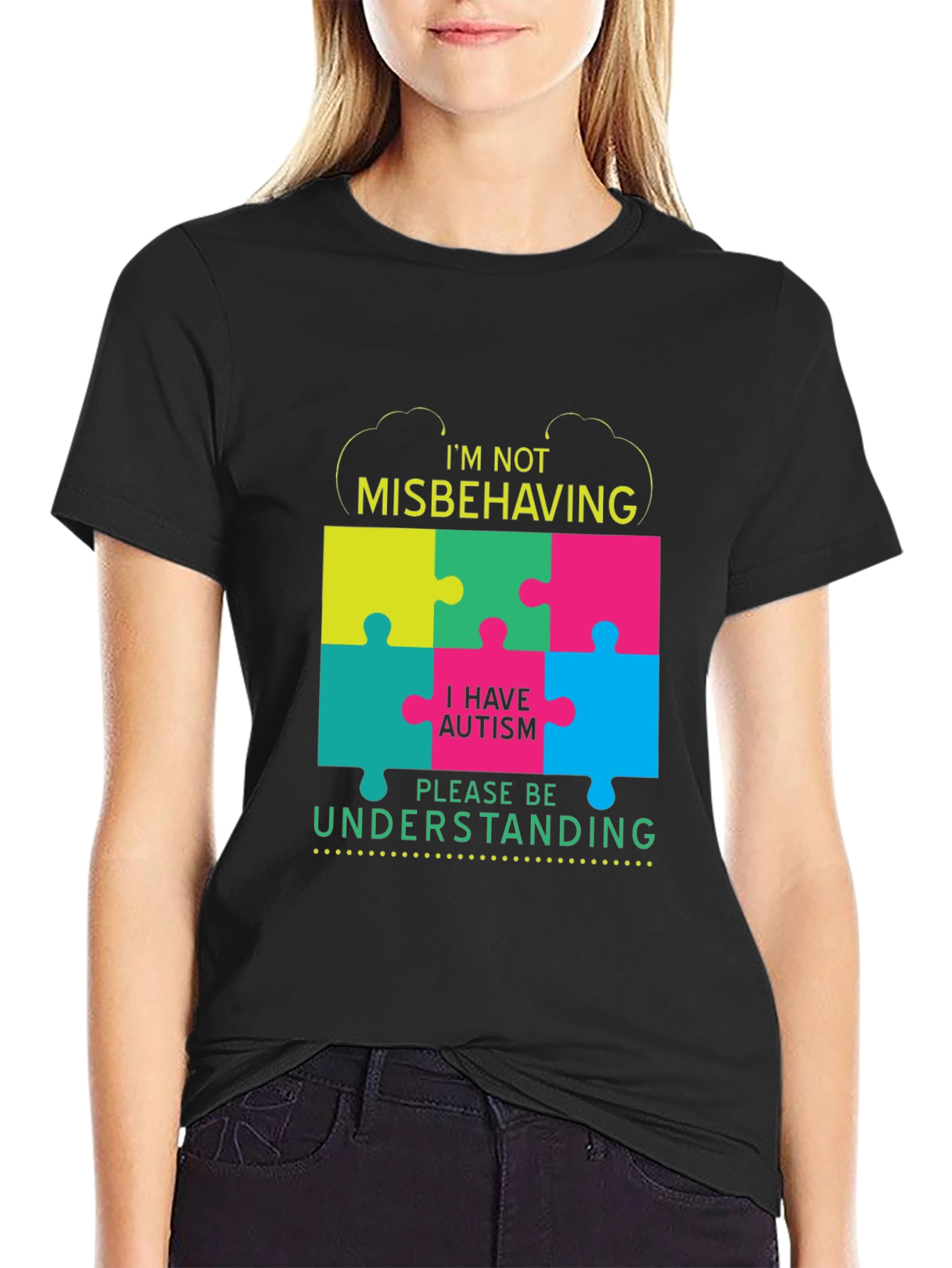 Autism Awareness T-Shirt - Im Not Misbehaving