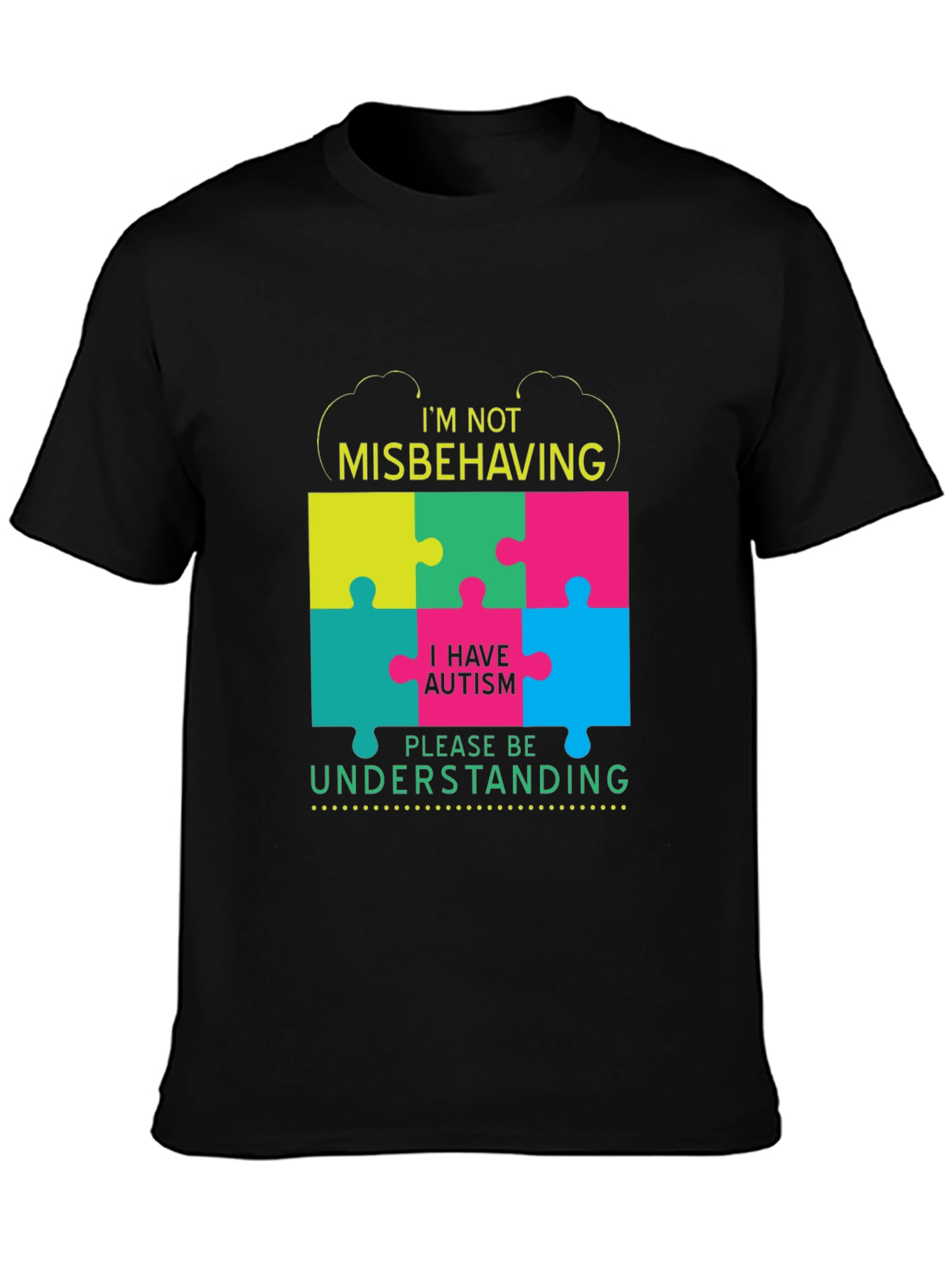 Autism Awareness T-Shirt - Im Not Misbehaving