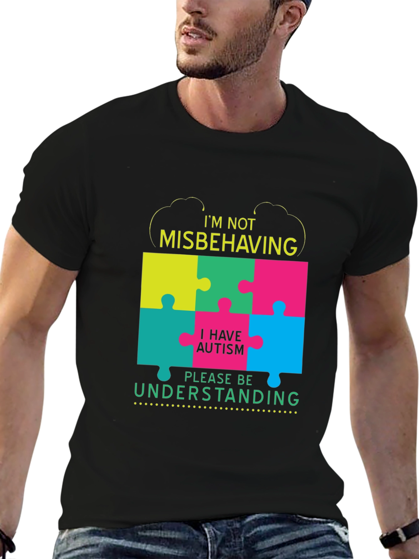 Autism Awareness T-Shirt - Im Not Misbehaving