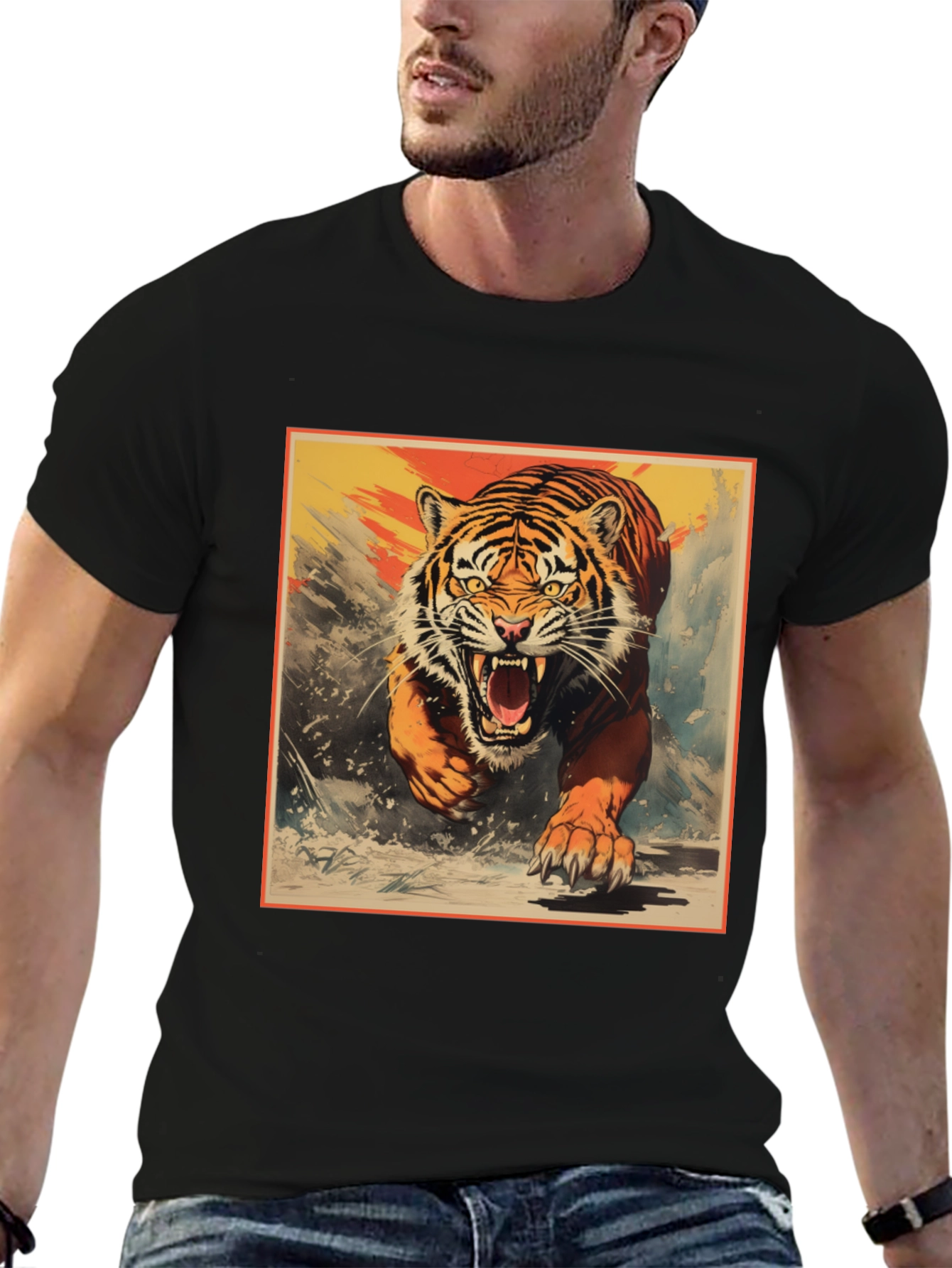 Roaring Tiger Graphic Tee - Bold Statement T-Shirt