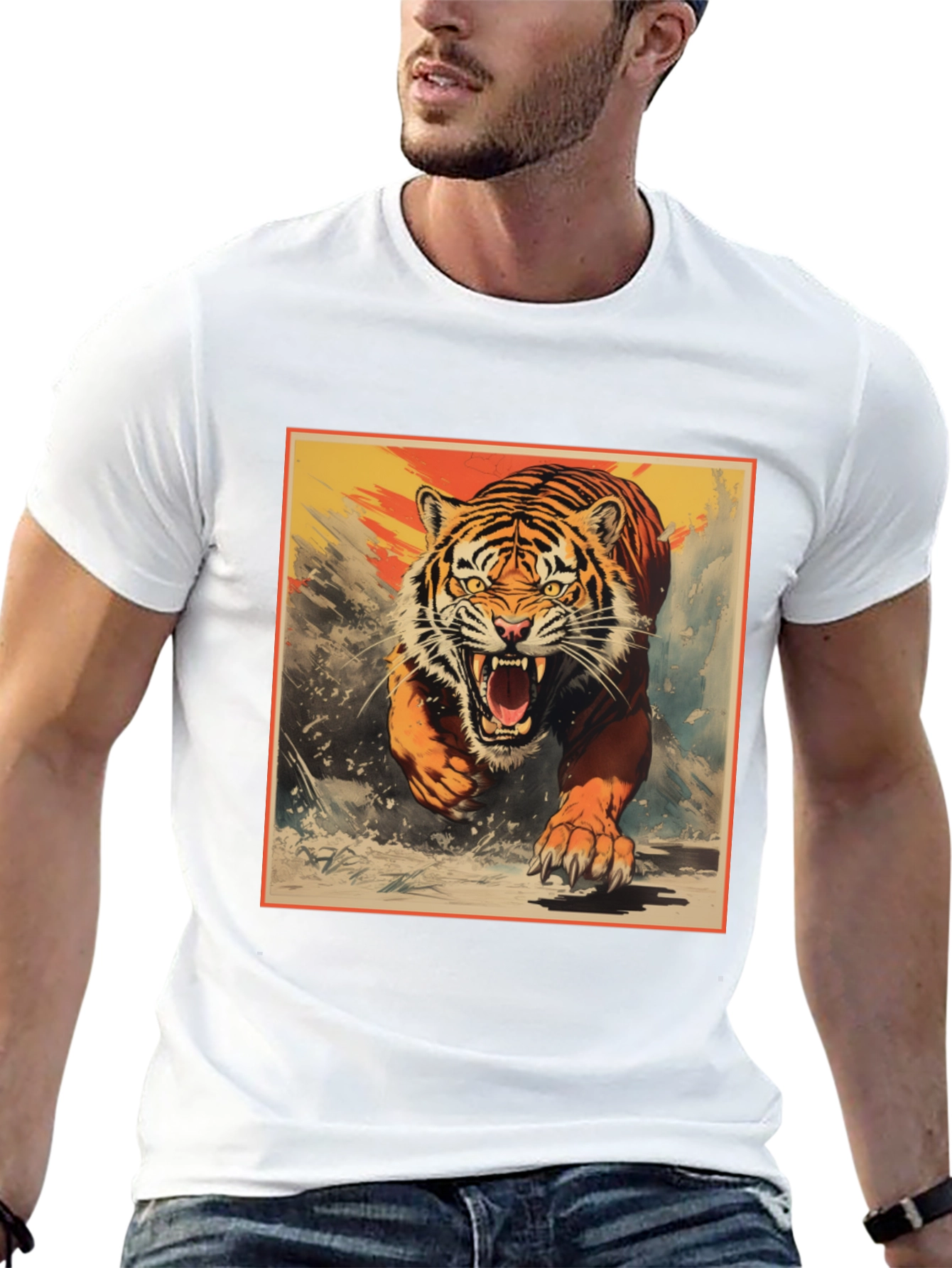 Roaring Tiger Graphic Tee - Bold Statement T-Shirt