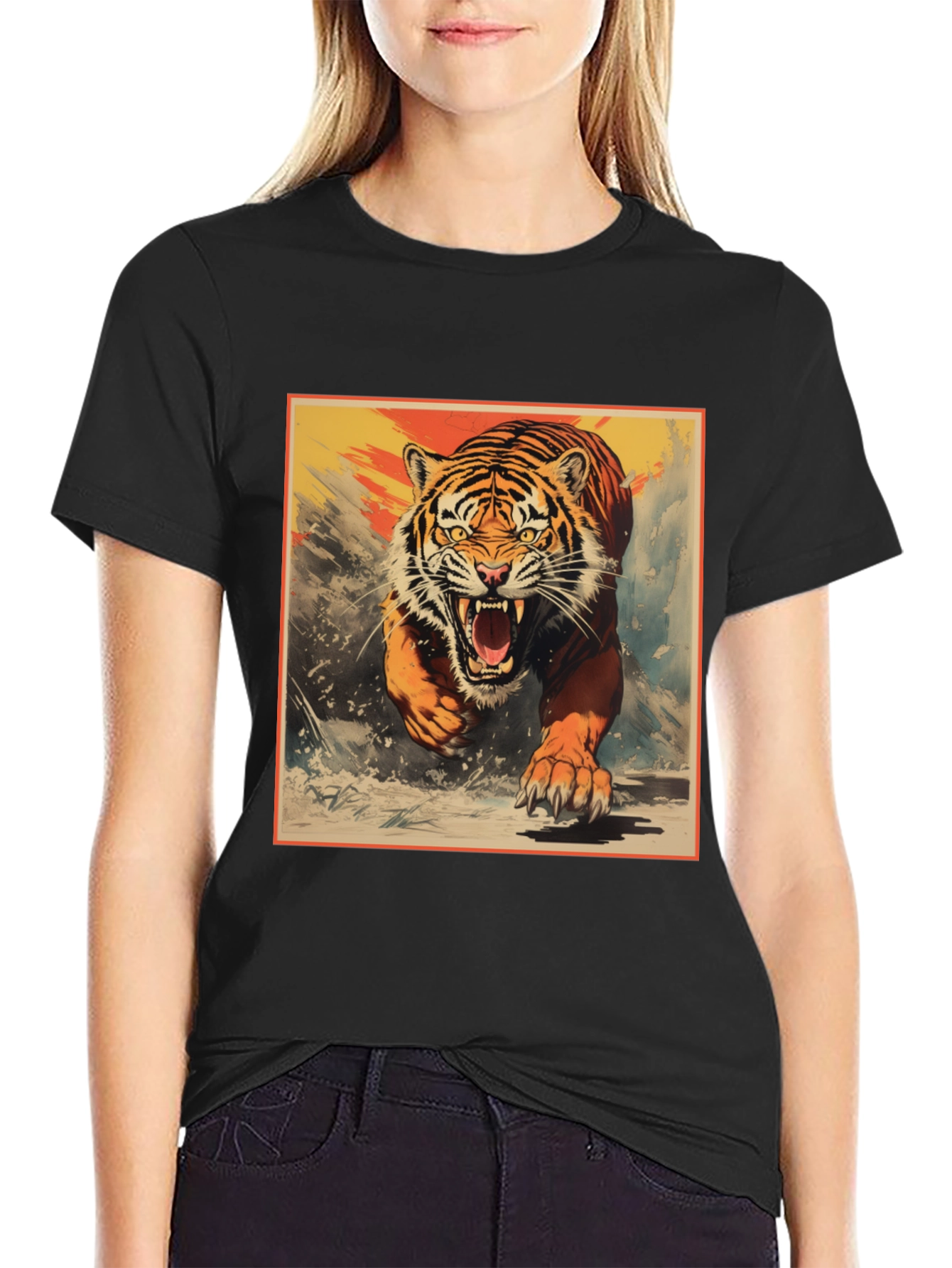Roaring Tiger Graphic Tee - Bold Statement T-Shirt