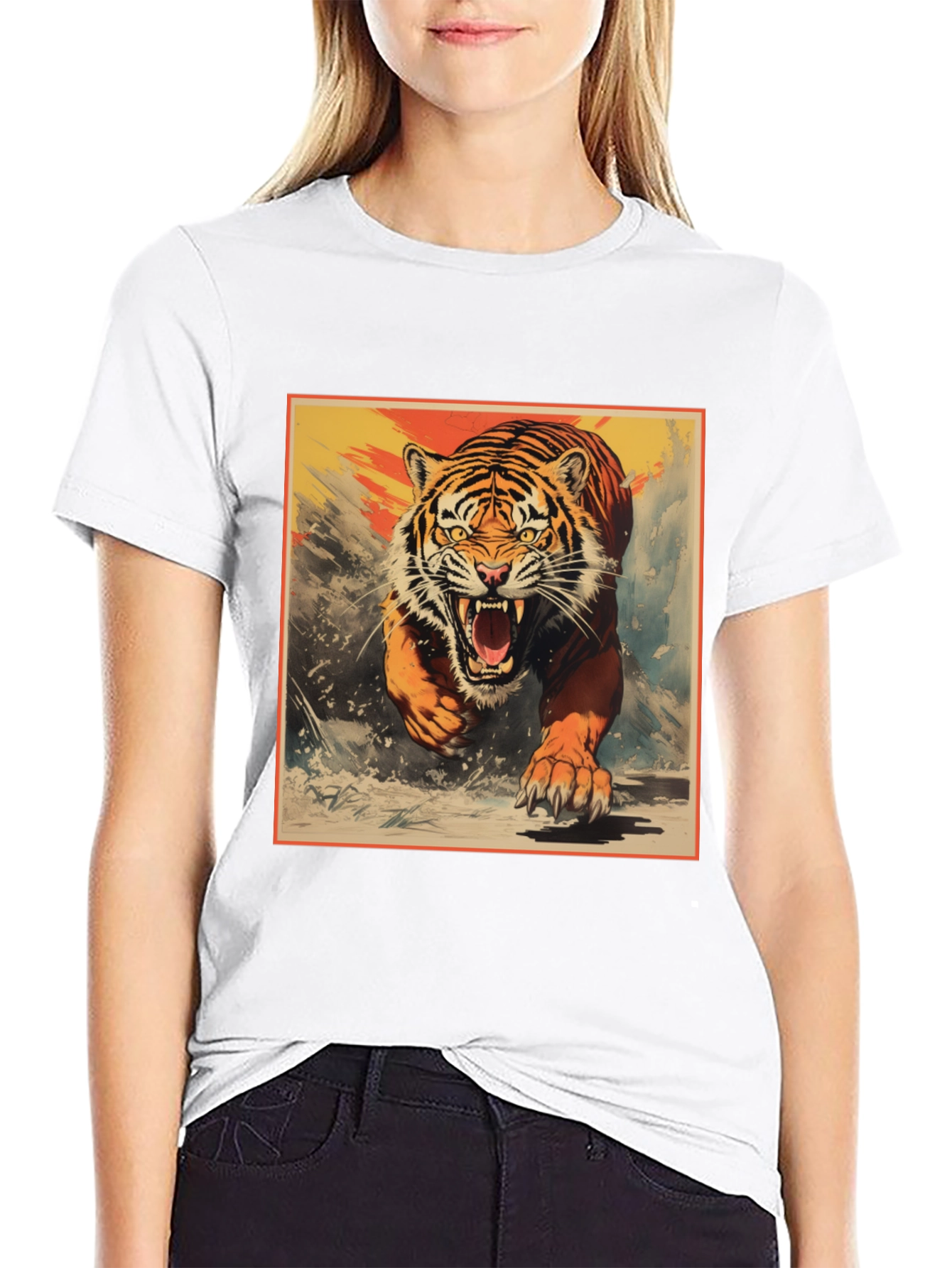 Roaring Tiger Graphic Tee - Bold Statement T-Shirt