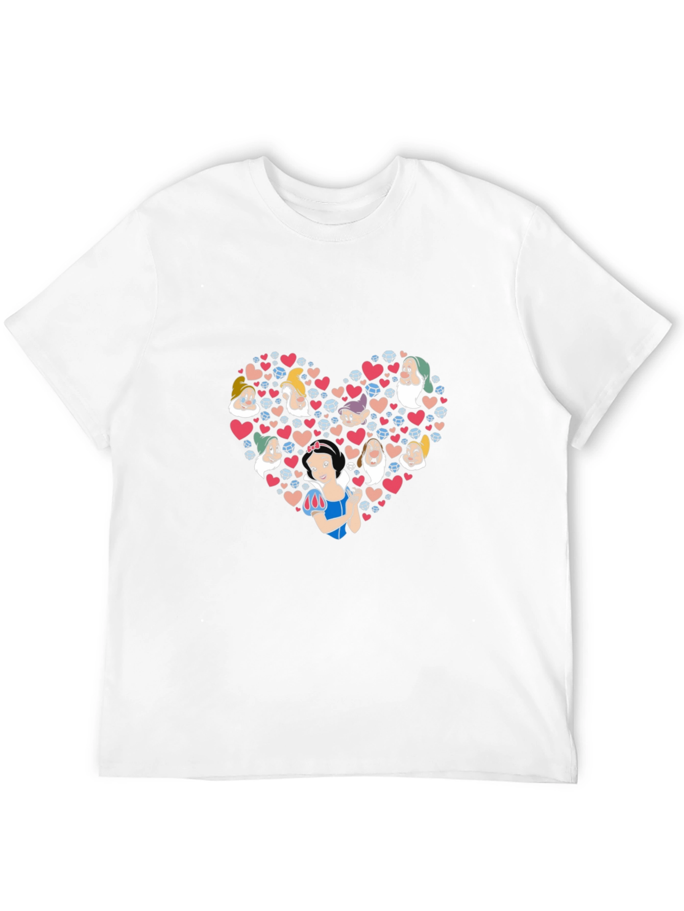 Snow White & Dwarfs Heart T-Shirt