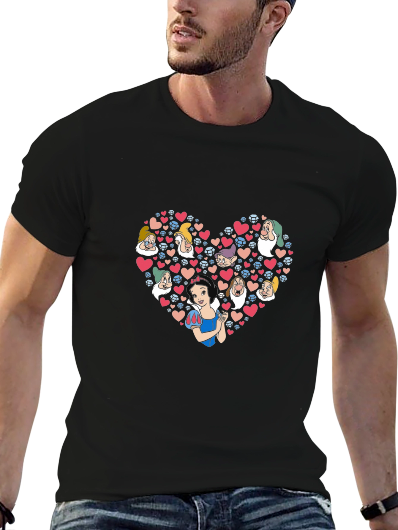 Snow White & Dwarfs Heart T-Shirt