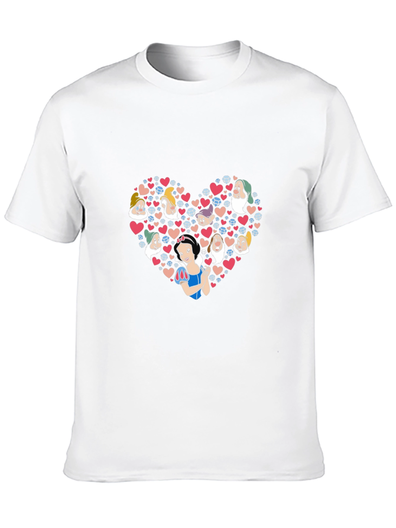 Snow White & Dwarfs Heart T-Shirt
