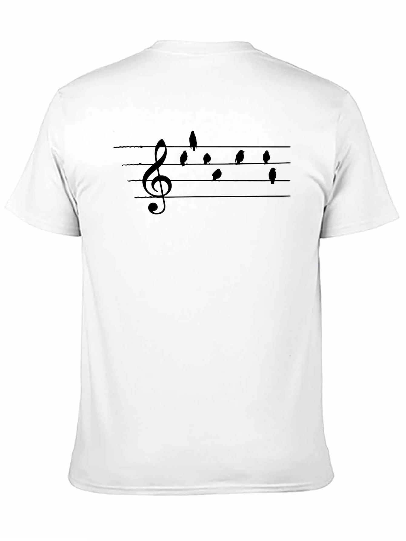 Musical Birds T-Shirt - Black Graphic Tee