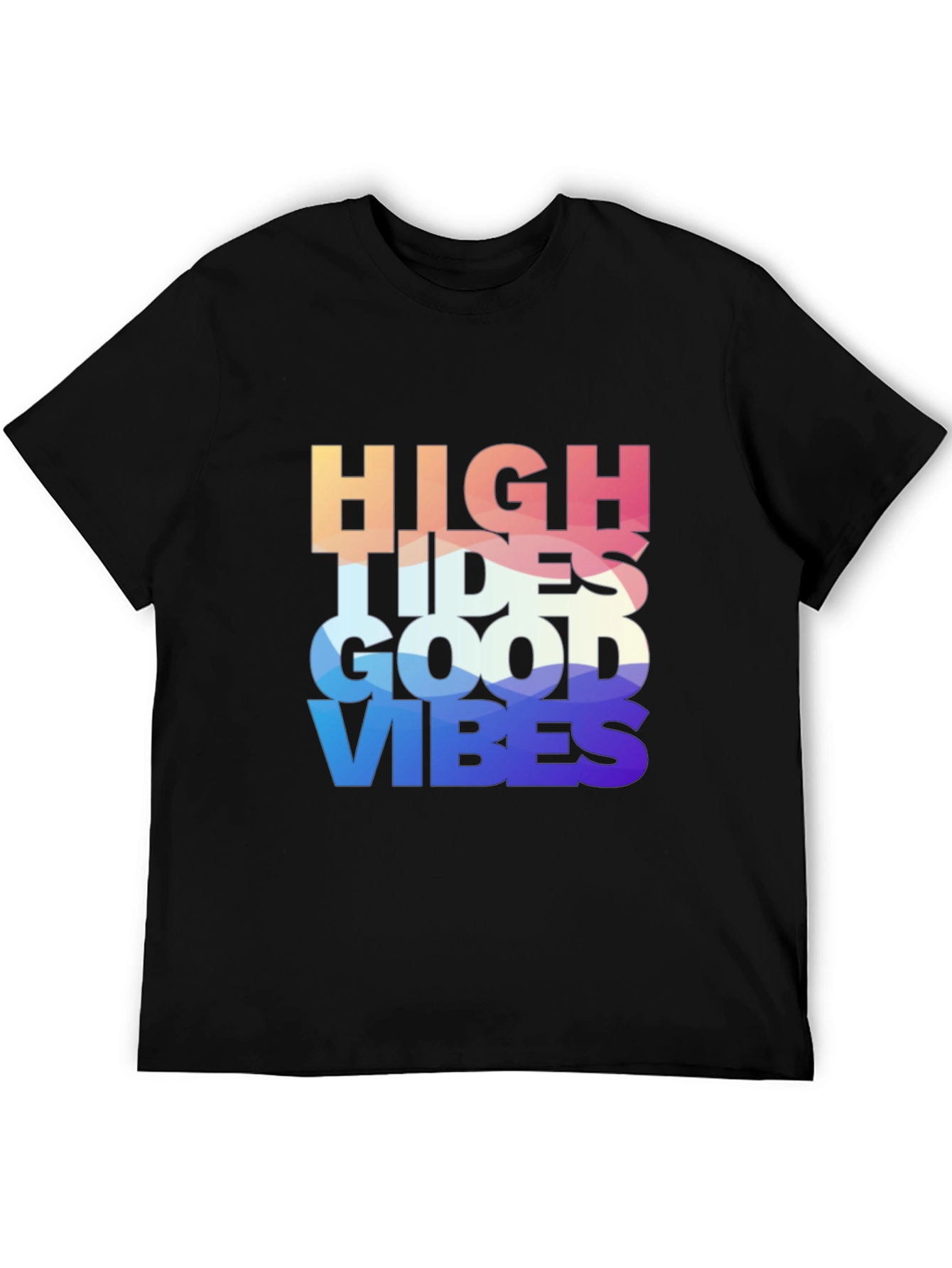 High Tides Good Vibes Graphic Tee - Black