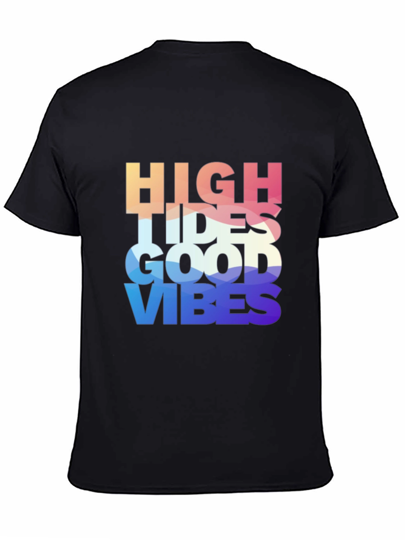 High Tides Good Vibes Graphic Tee - Black